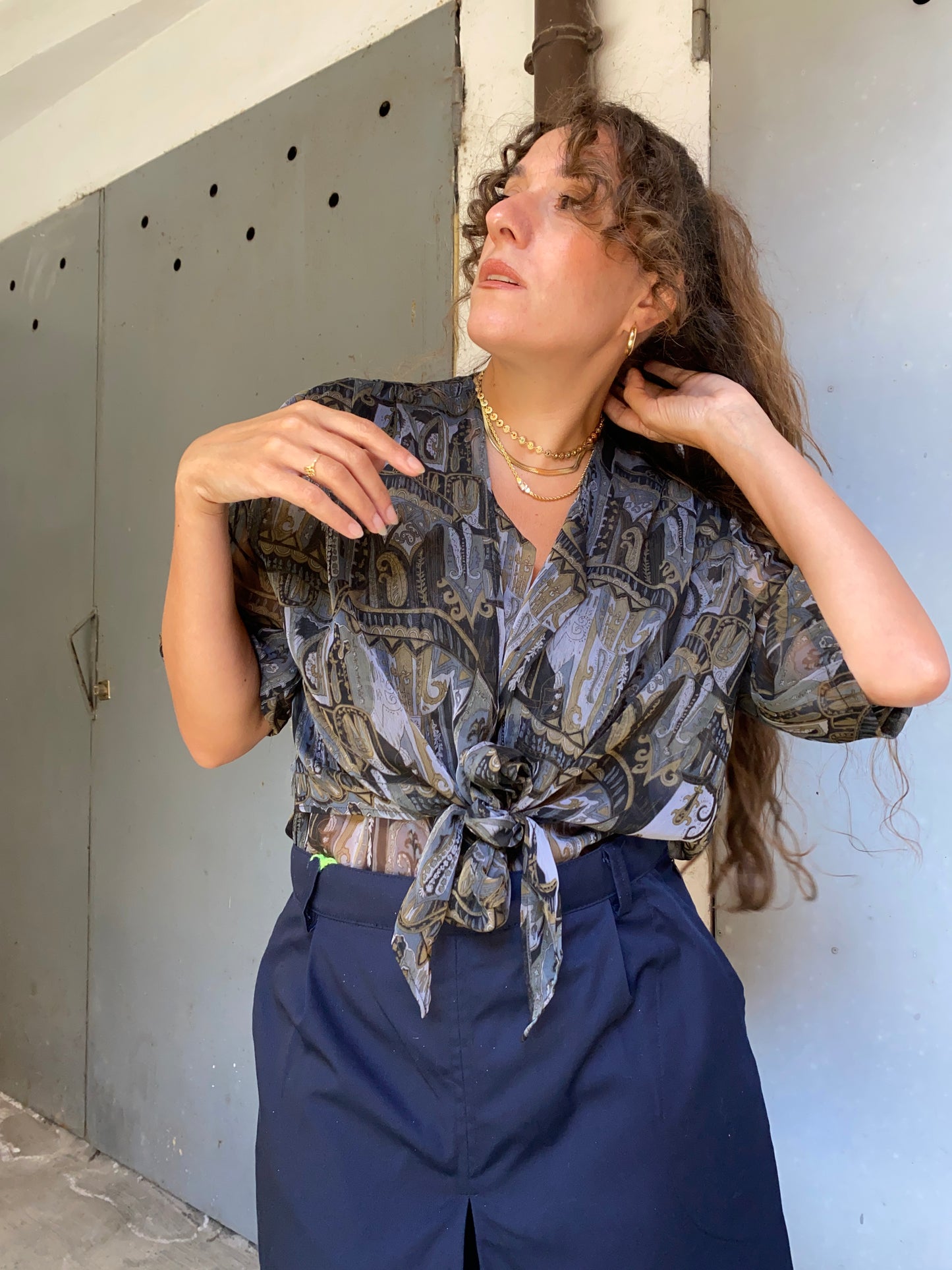 Camicia con gilet anni 90