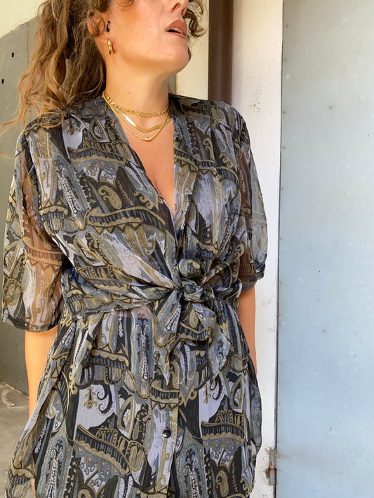 Camicia con gilet anni 90