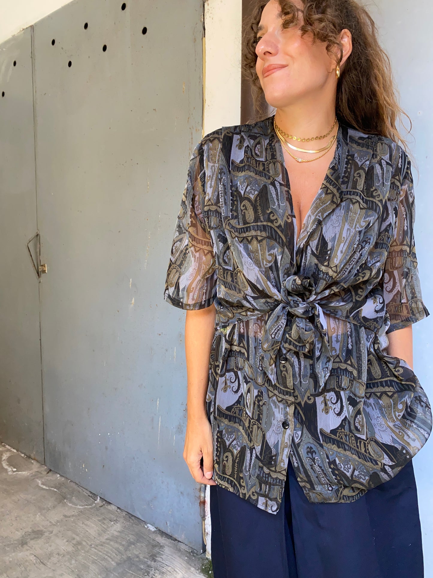 Camicia con gilet anni 90