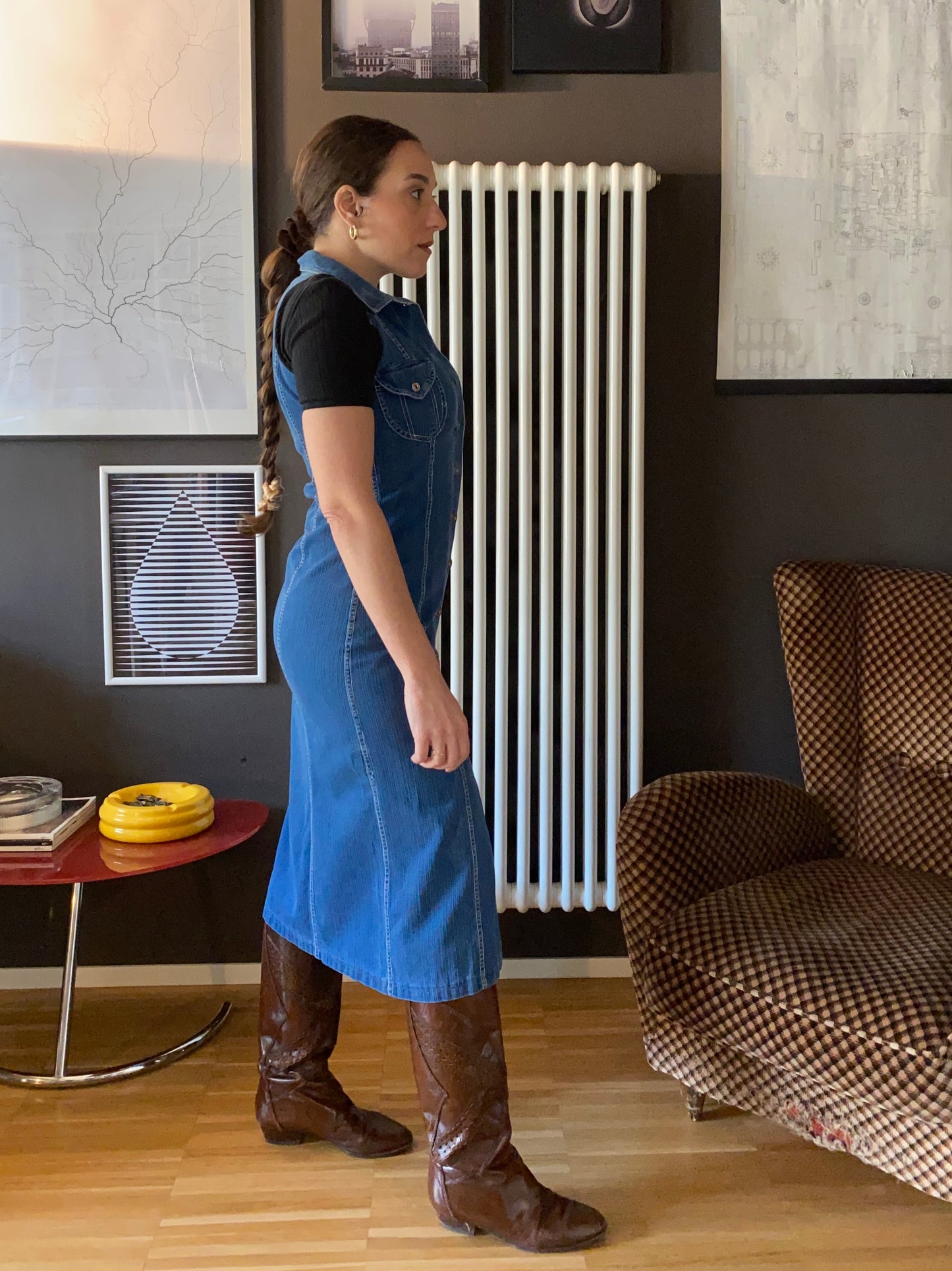 Abito denim smanicato anni 90