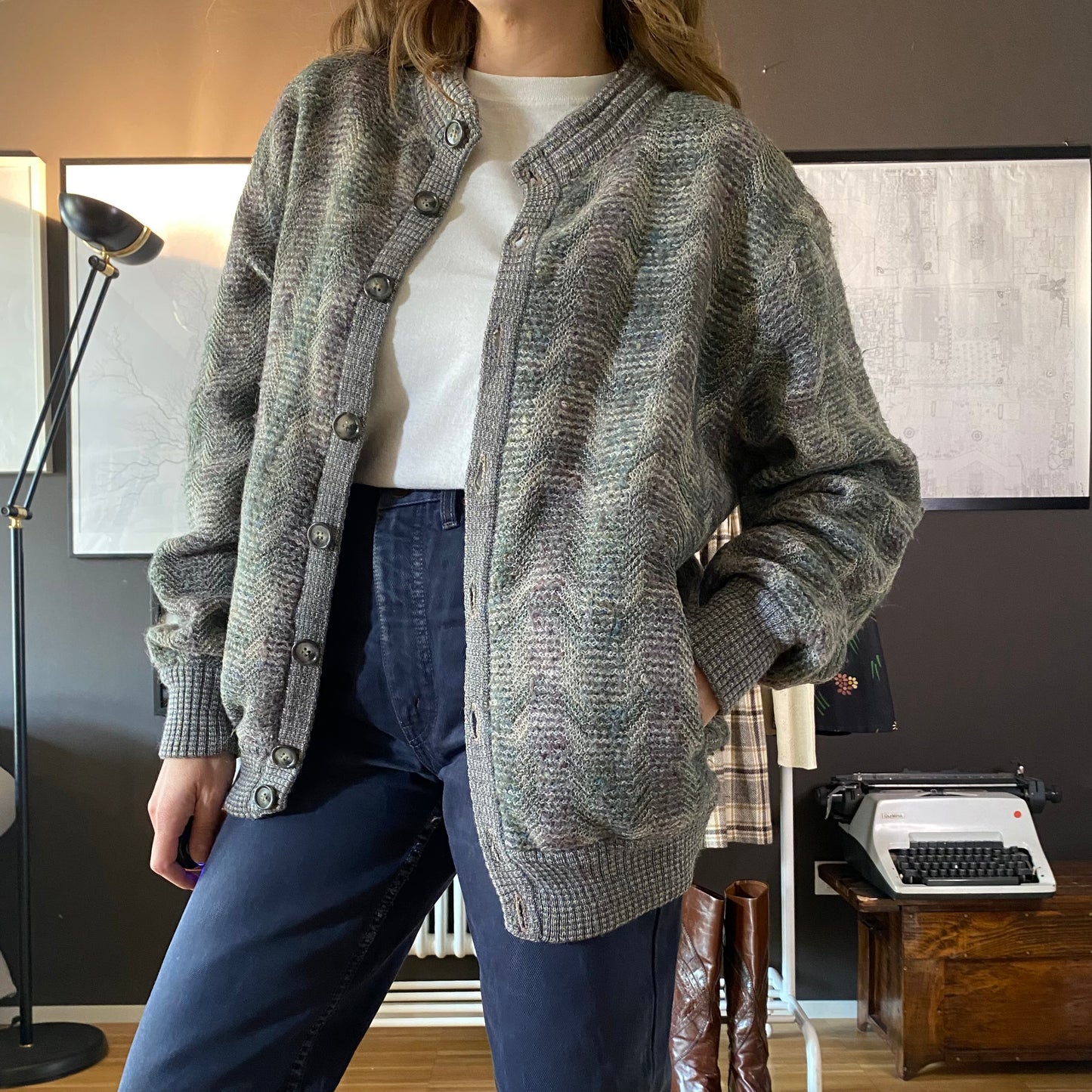 Cardigan bomber imbottito