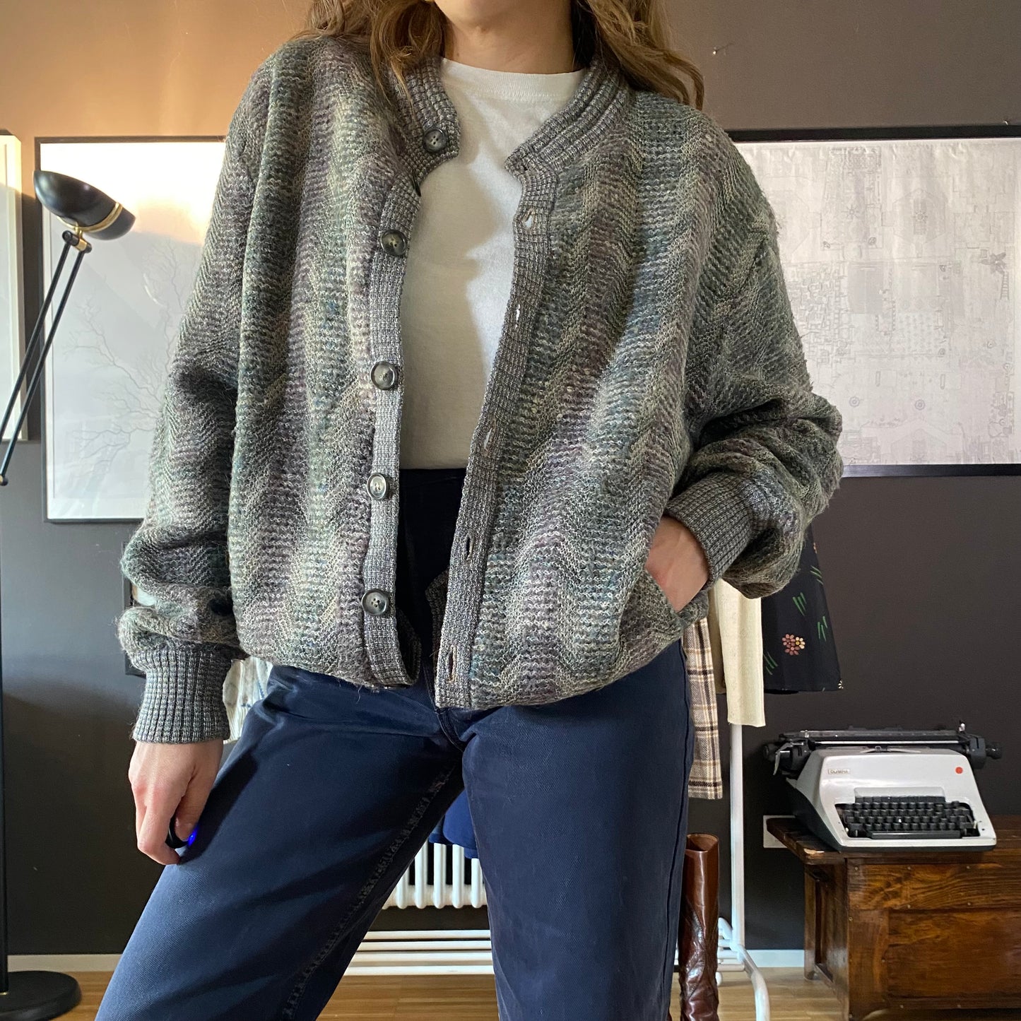 Cardigan bomber imbottito