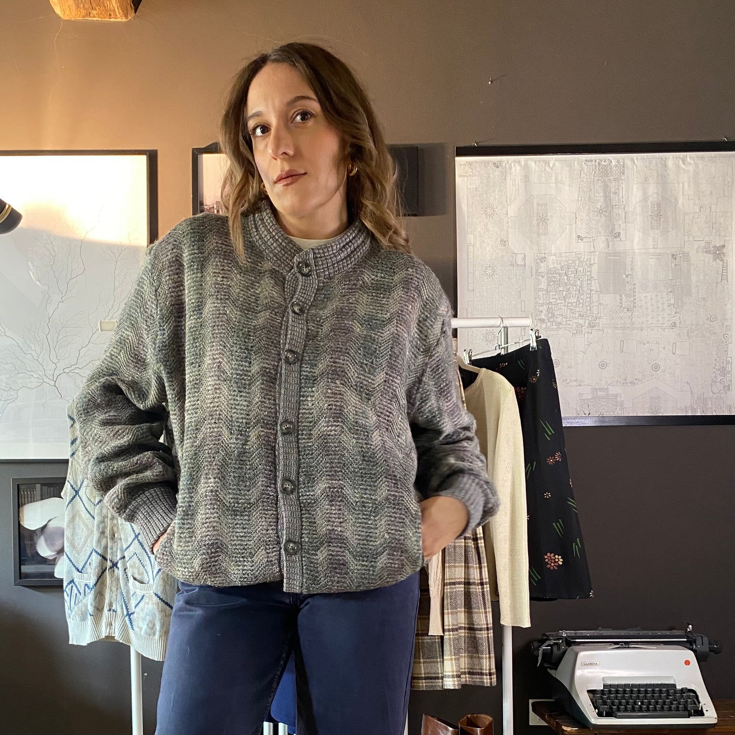 Cardigan bomber imbottito