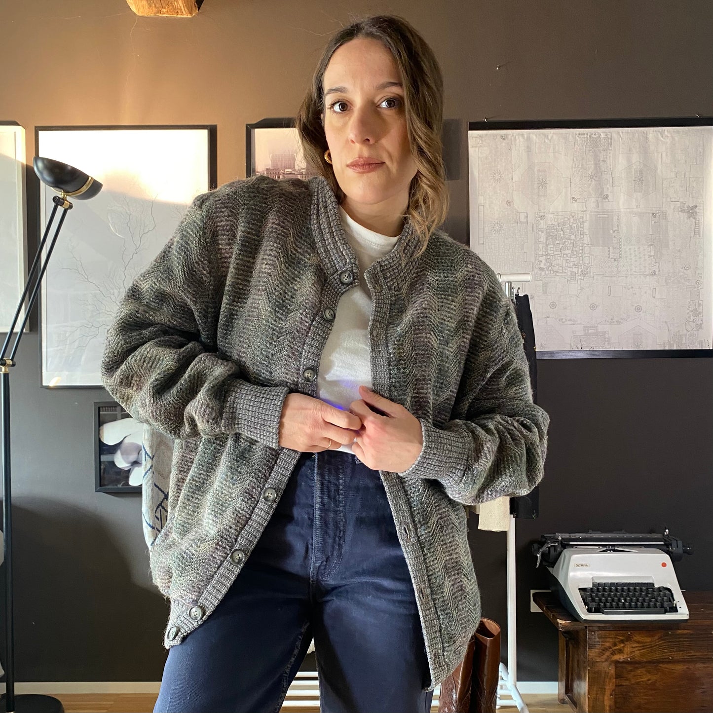 Cardigan bomber imbottito