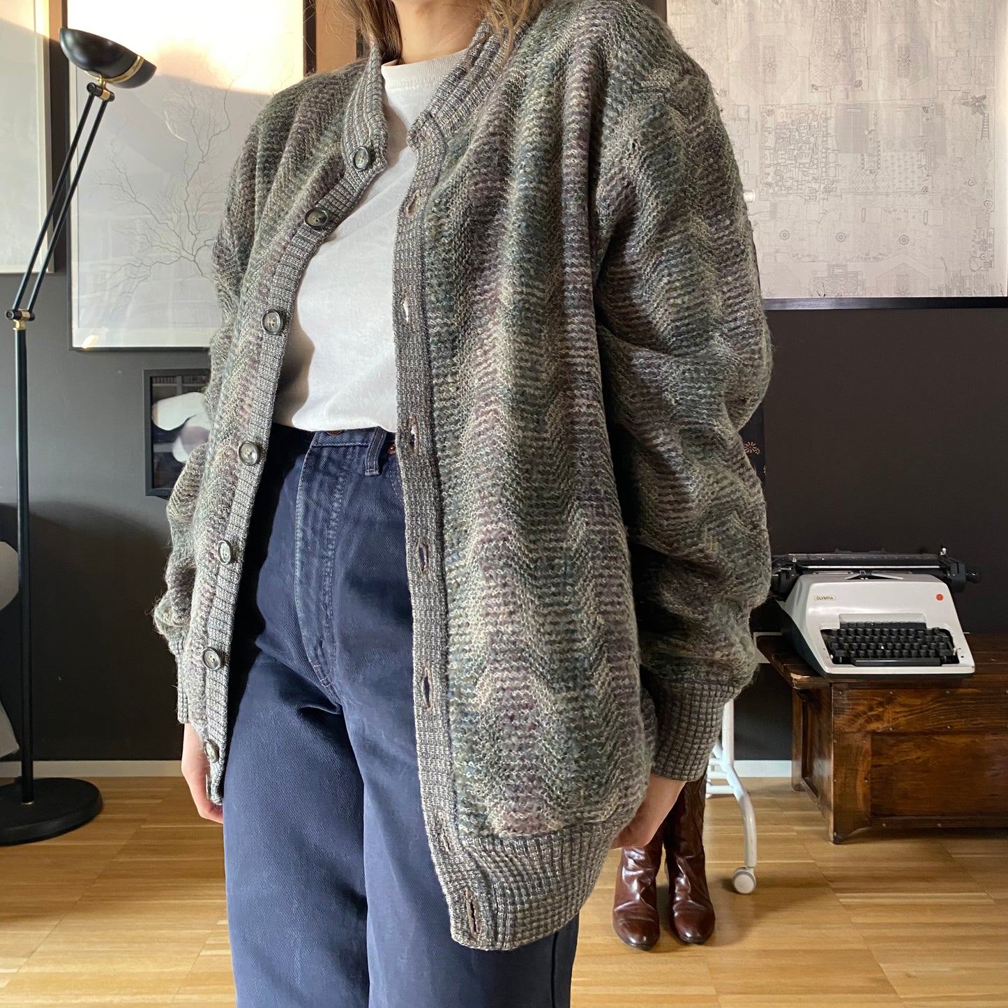 Cardigan bomber imbottito