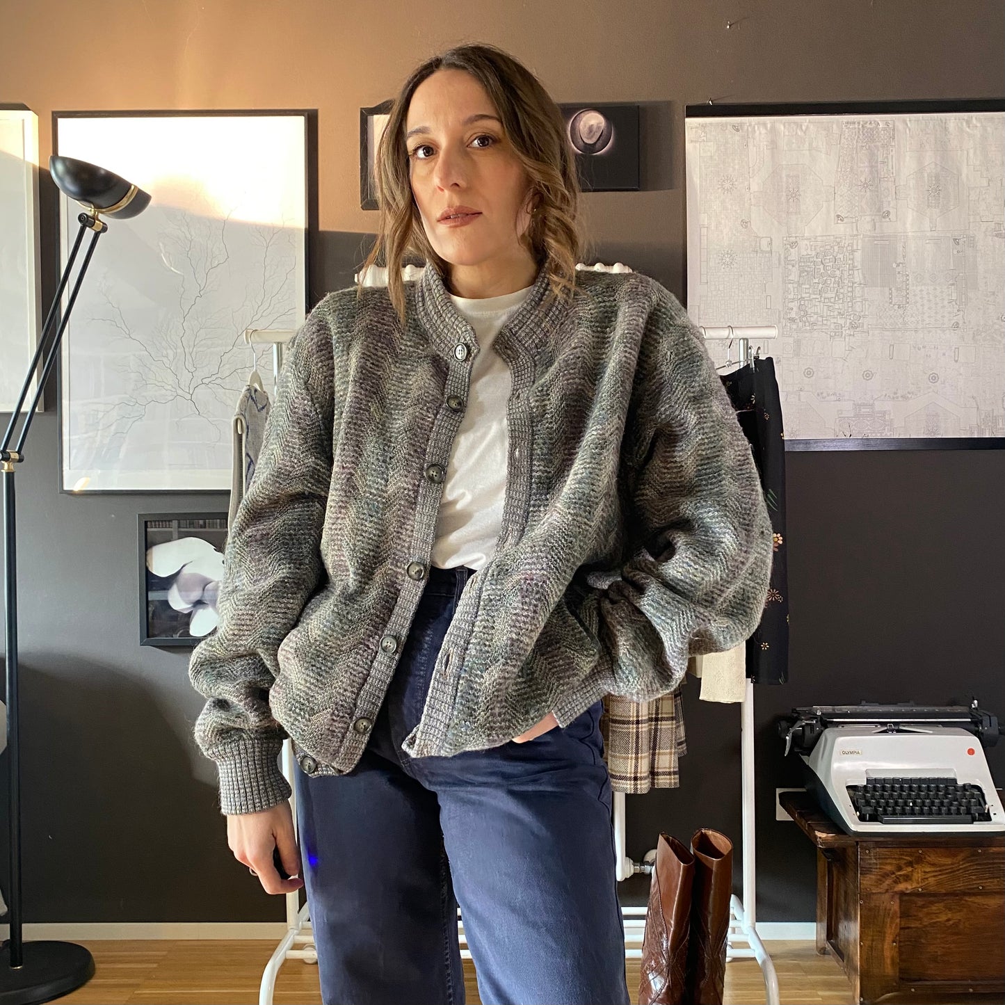 Cardigan bomber imbottito