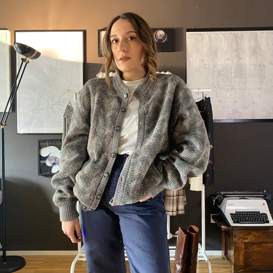 Cardigan bomber imbottito