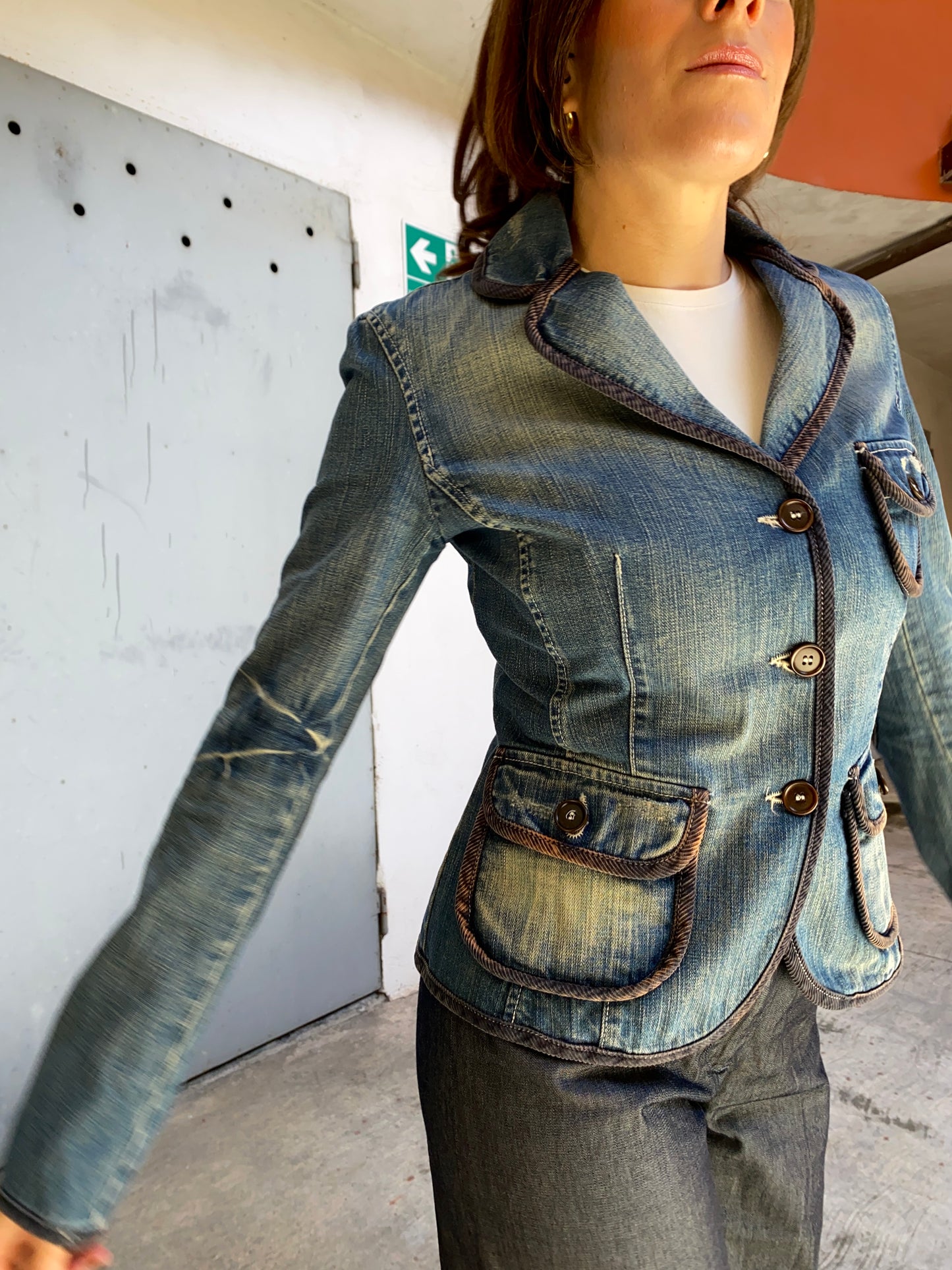 Giacca denim United Colors of Benetton