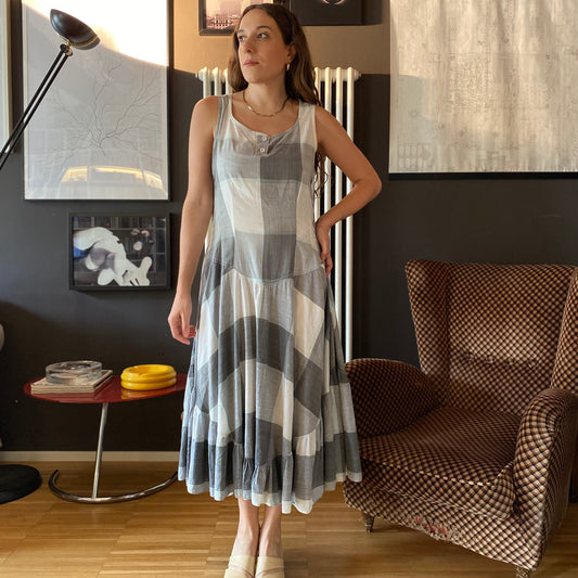 Abito lungo a quadri