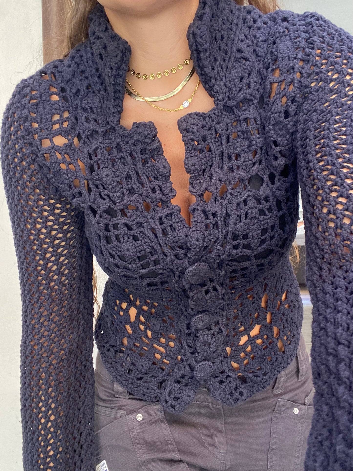 Cardigan traforato anni 2000