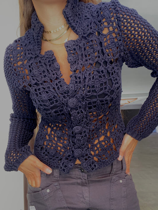 Cardigan traforato anni 2000