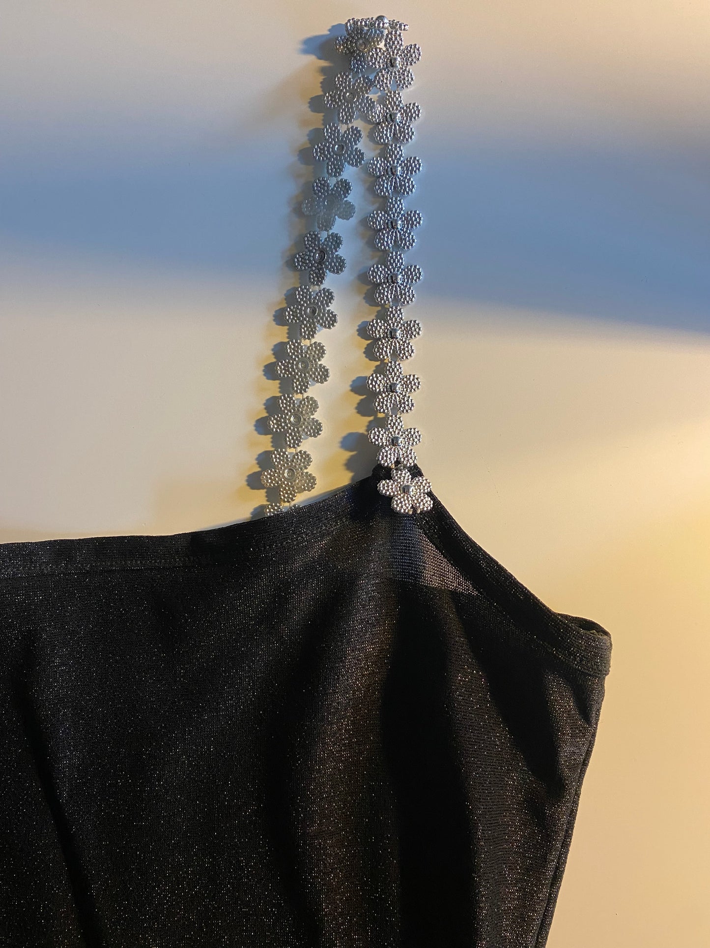 Slip dress lungo lurex