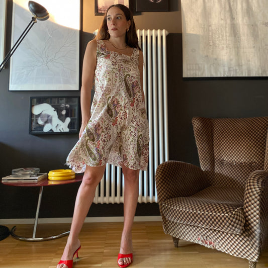 Slip dress sartoriale seta