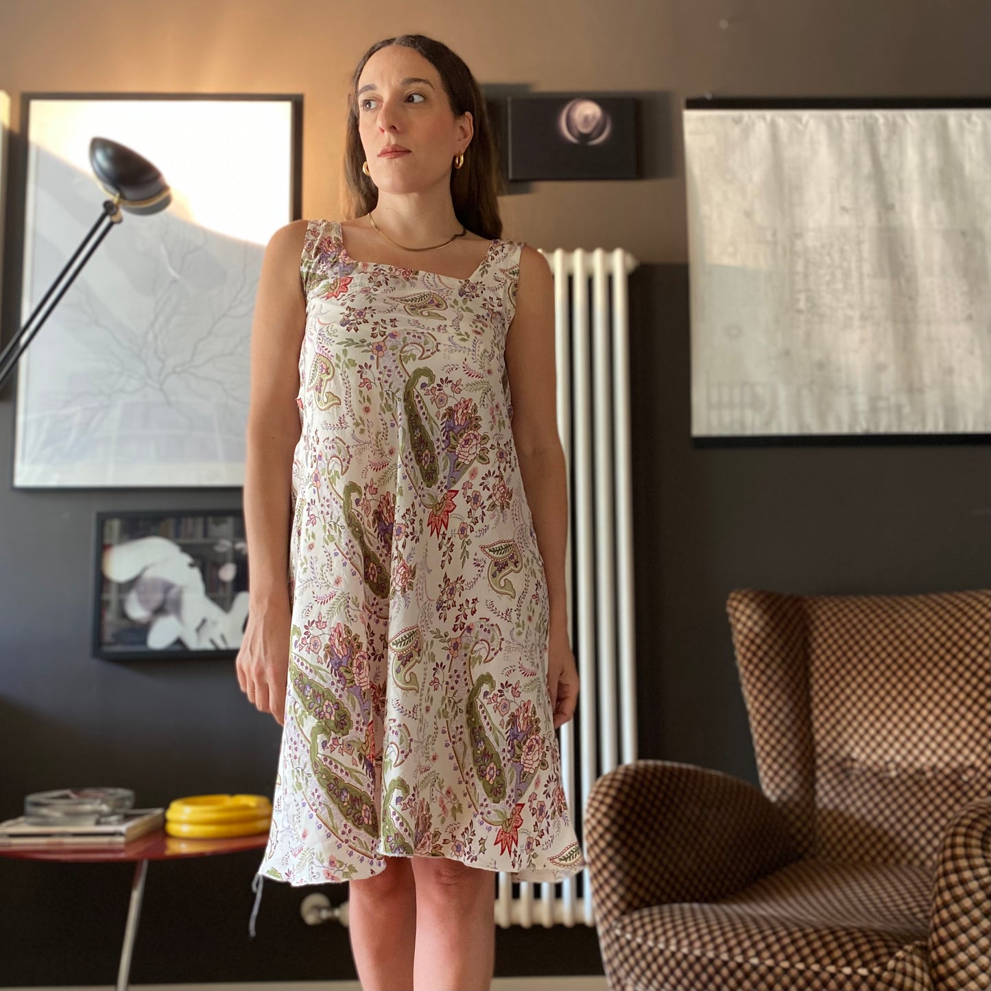 Slip dress sartoriale seta