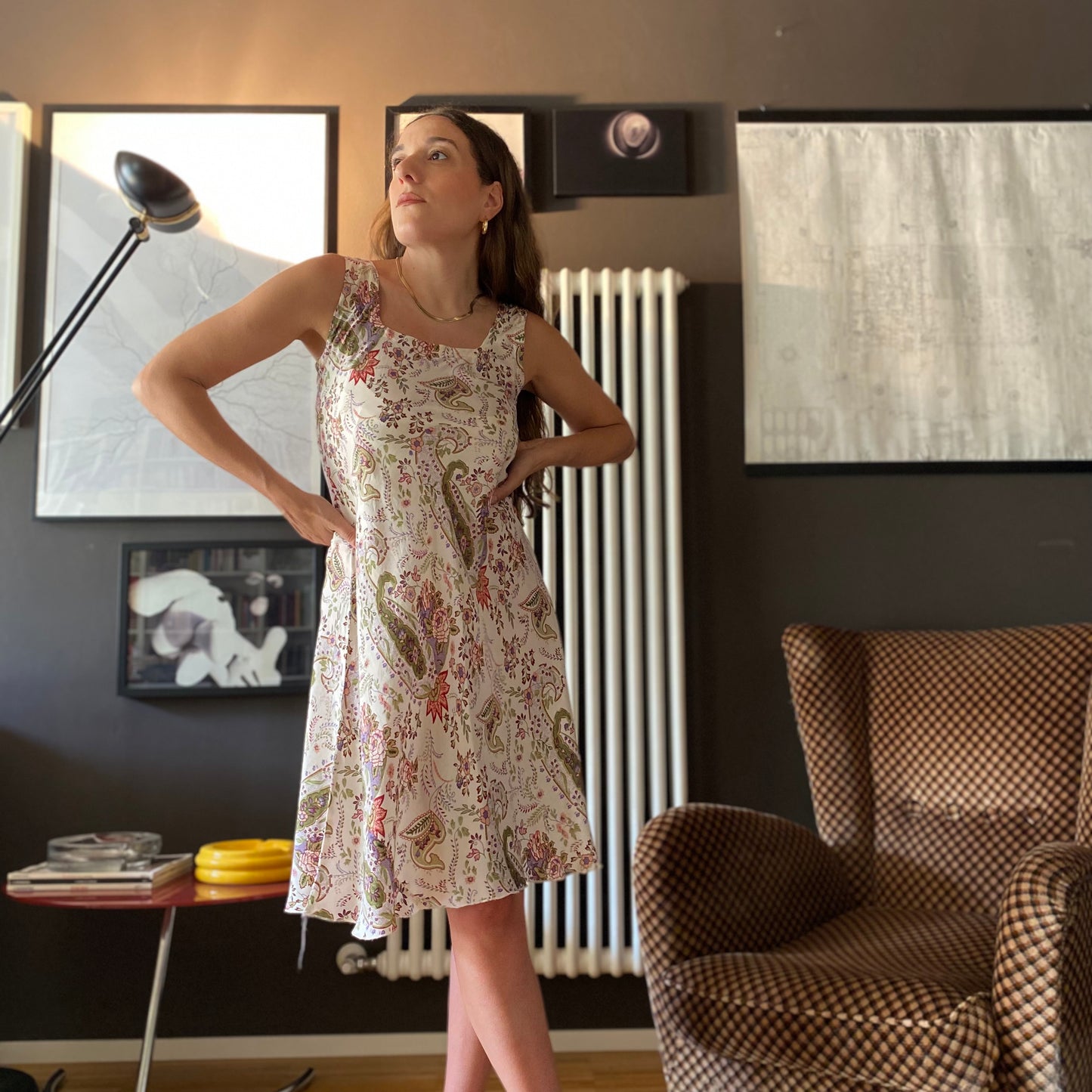 Slip dress sartoriale seta