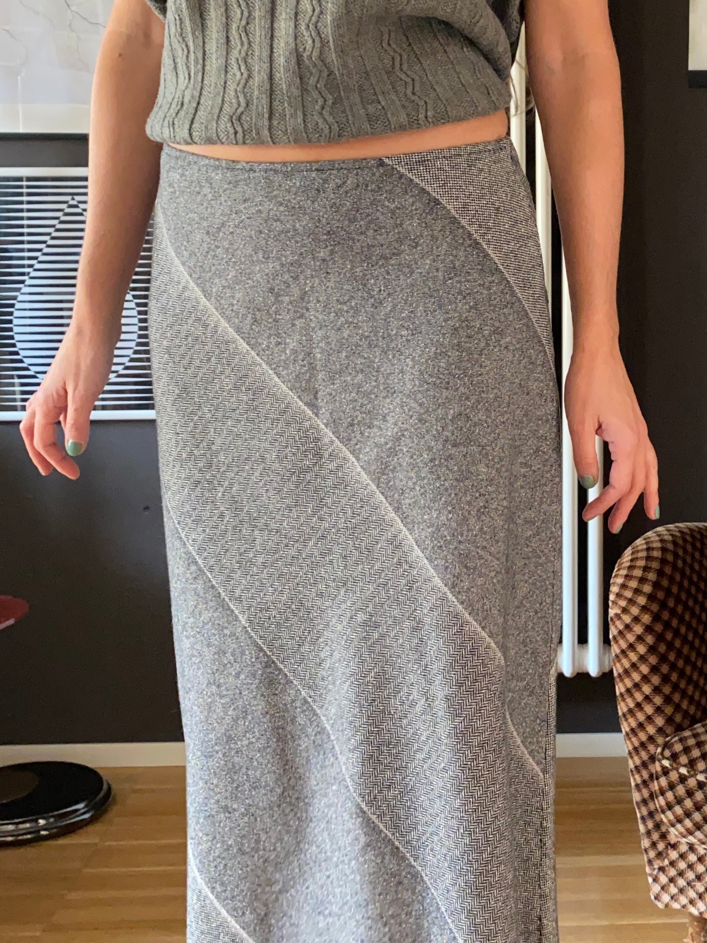 Gonna lunga lana cotone