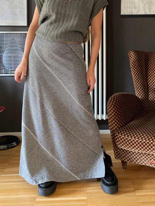 Gonna lunga lana cotone