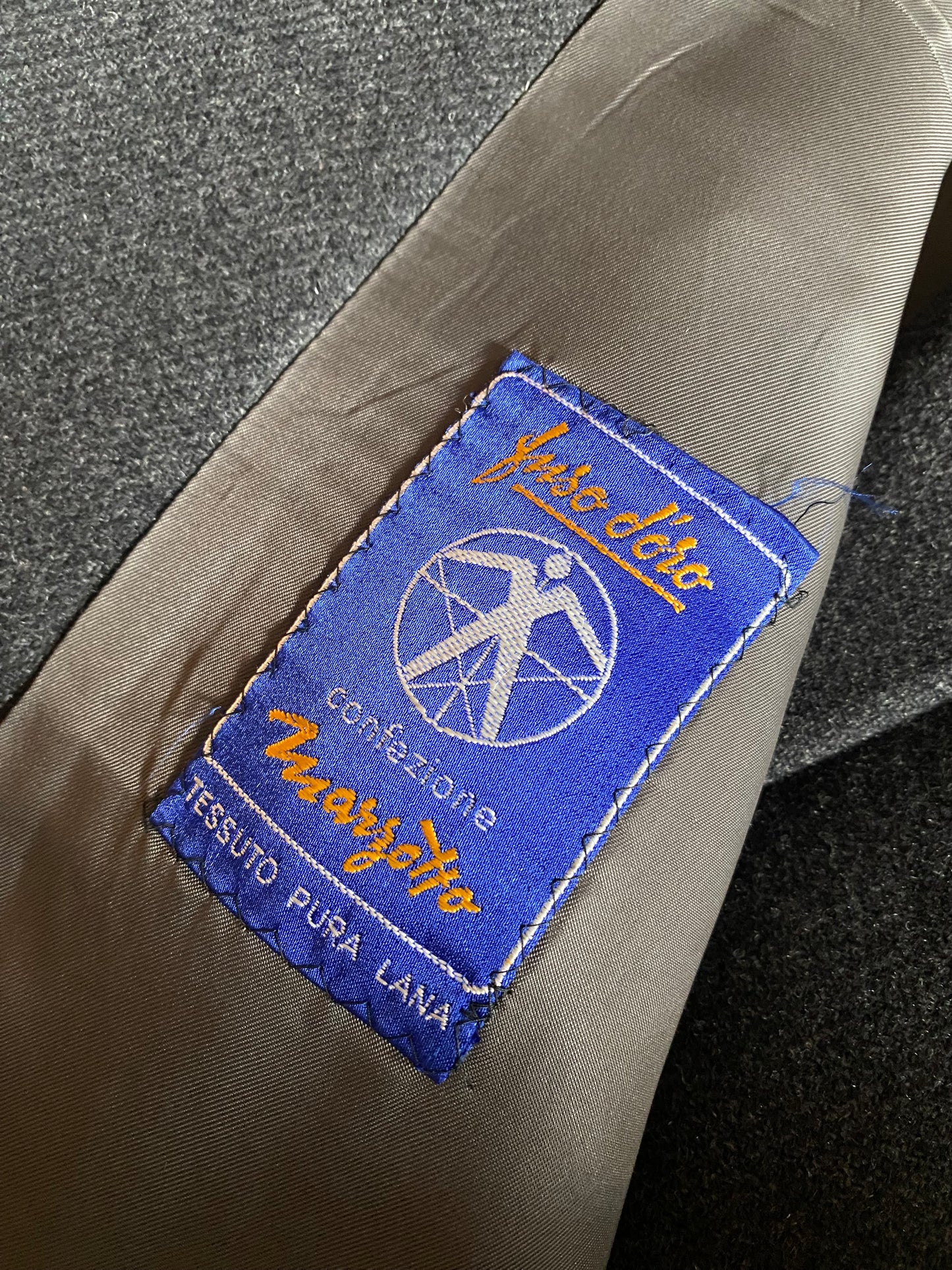 Cappotto grigio vintage lana Marzotto