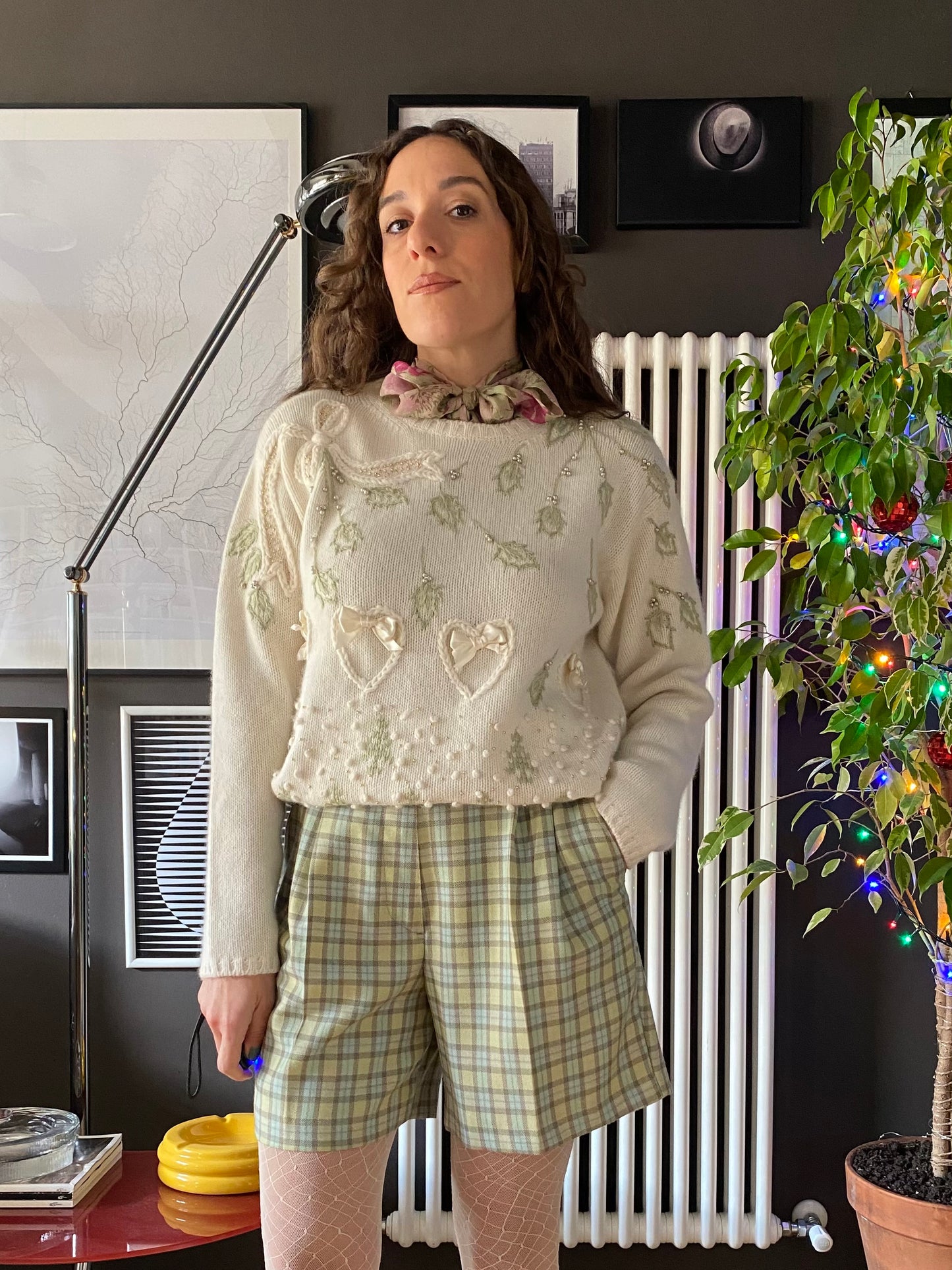 Maglione natalizio lana e angora