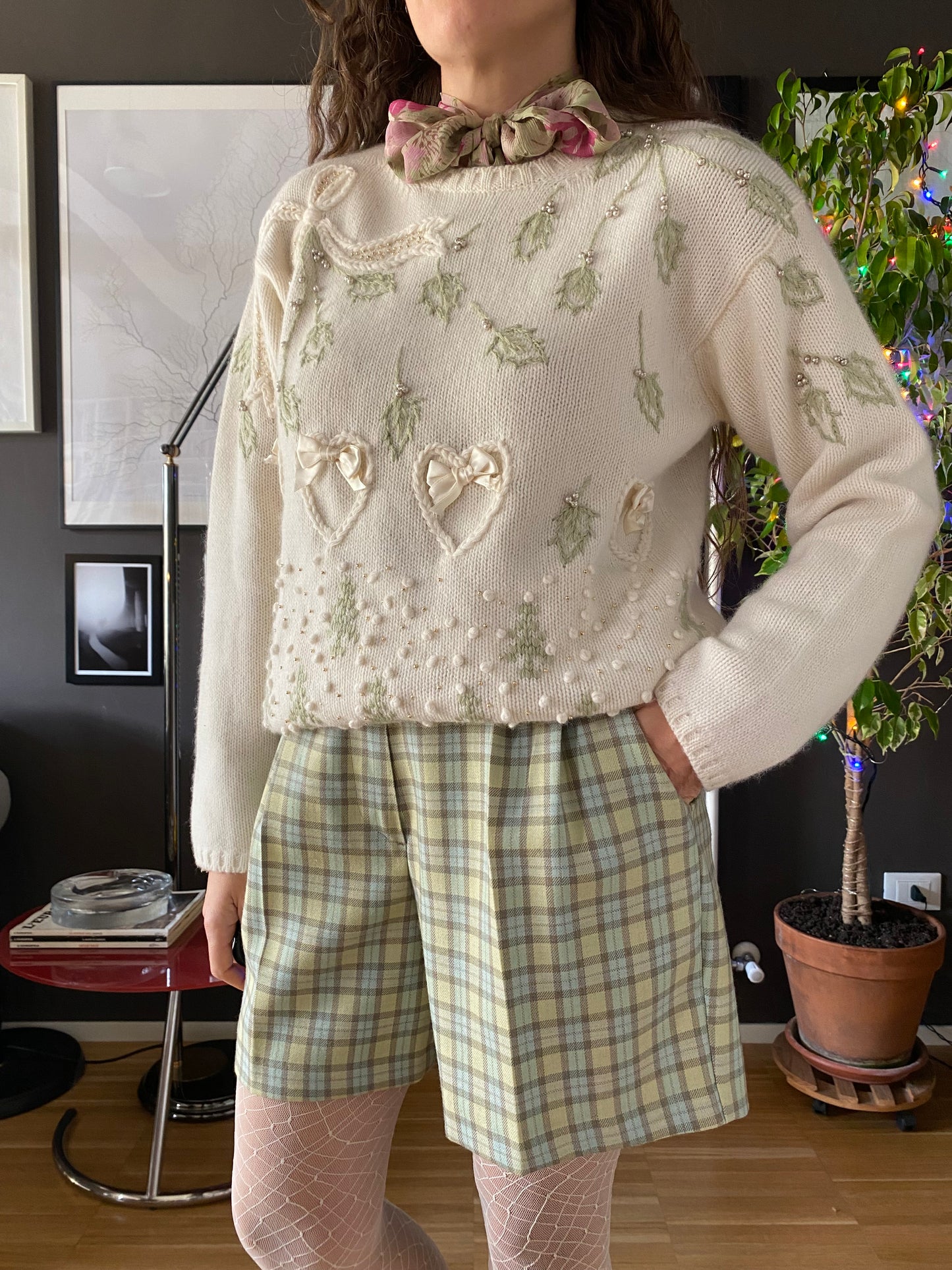 Maglione natalizio lana e angora