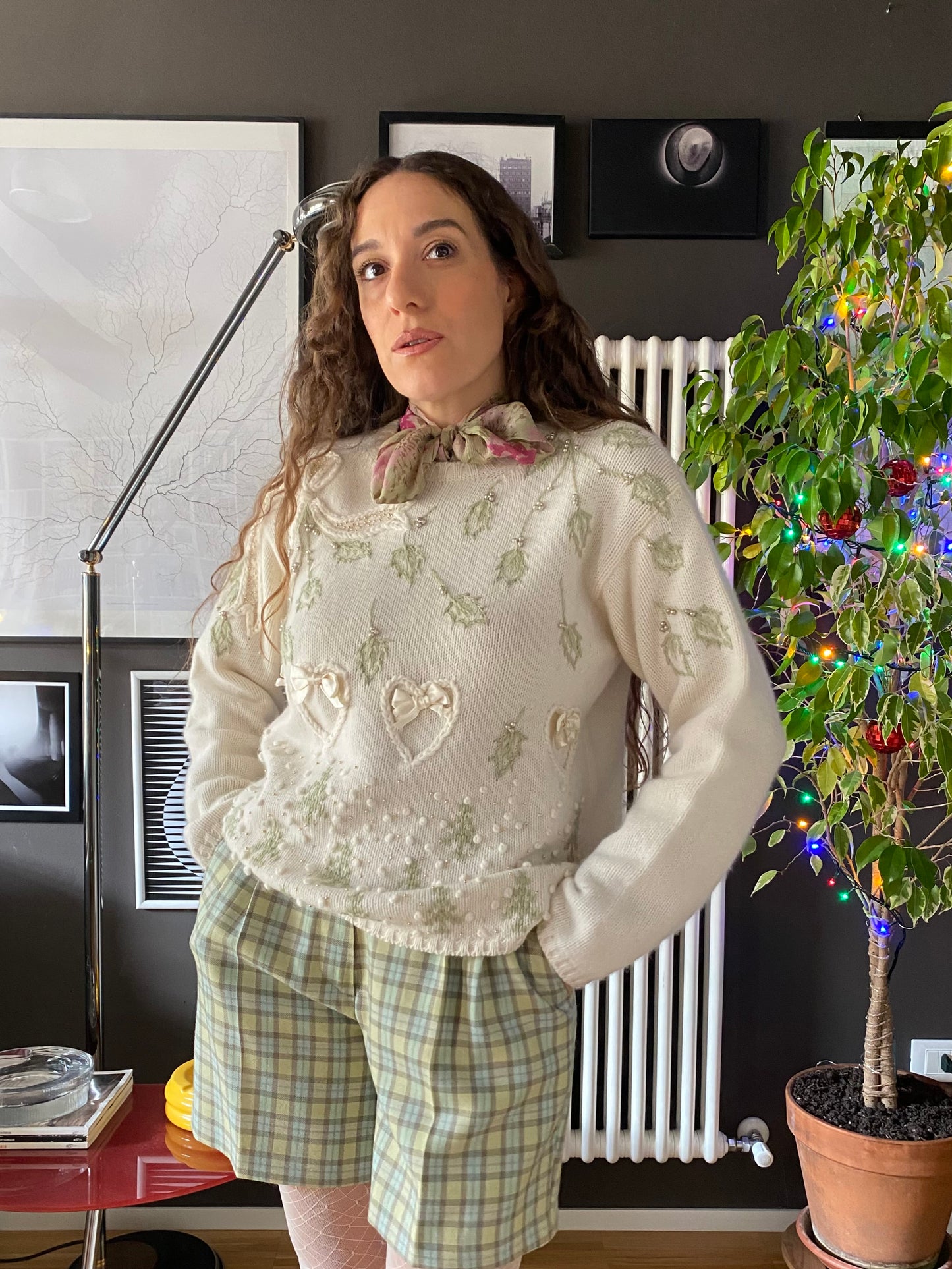 Maglione natalizio lana e angora