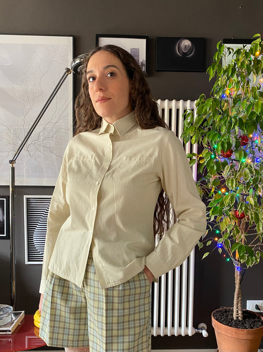 Camicia a righe verdina