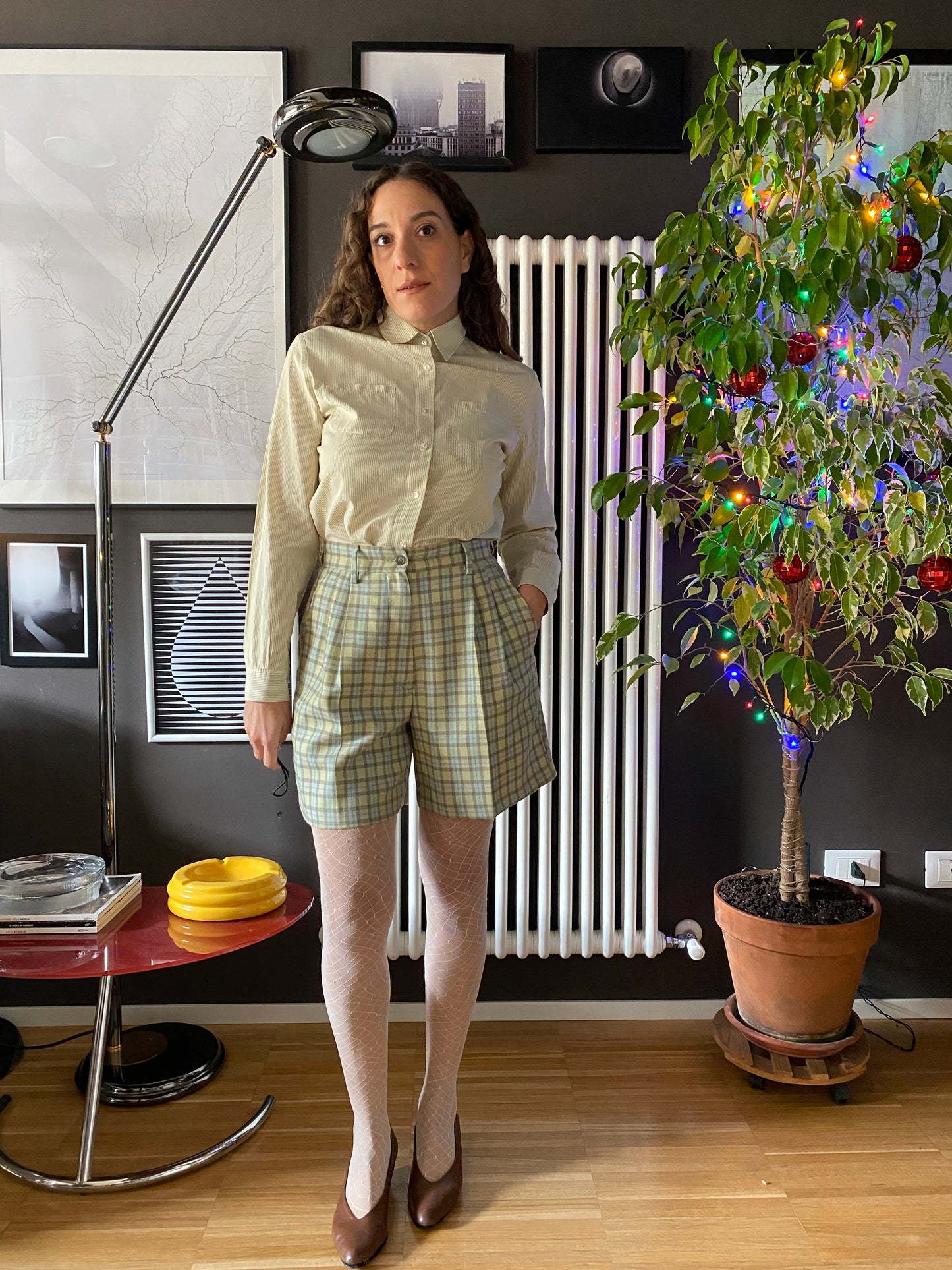 Bermuda tartan lana Benetton