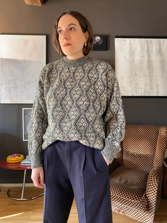 Maglione melange girocollo