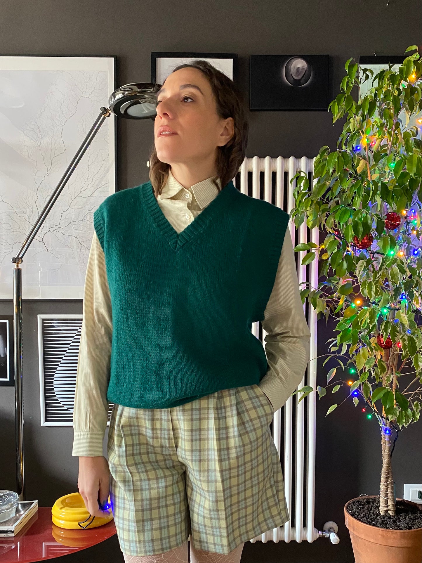 Gilet verde lana