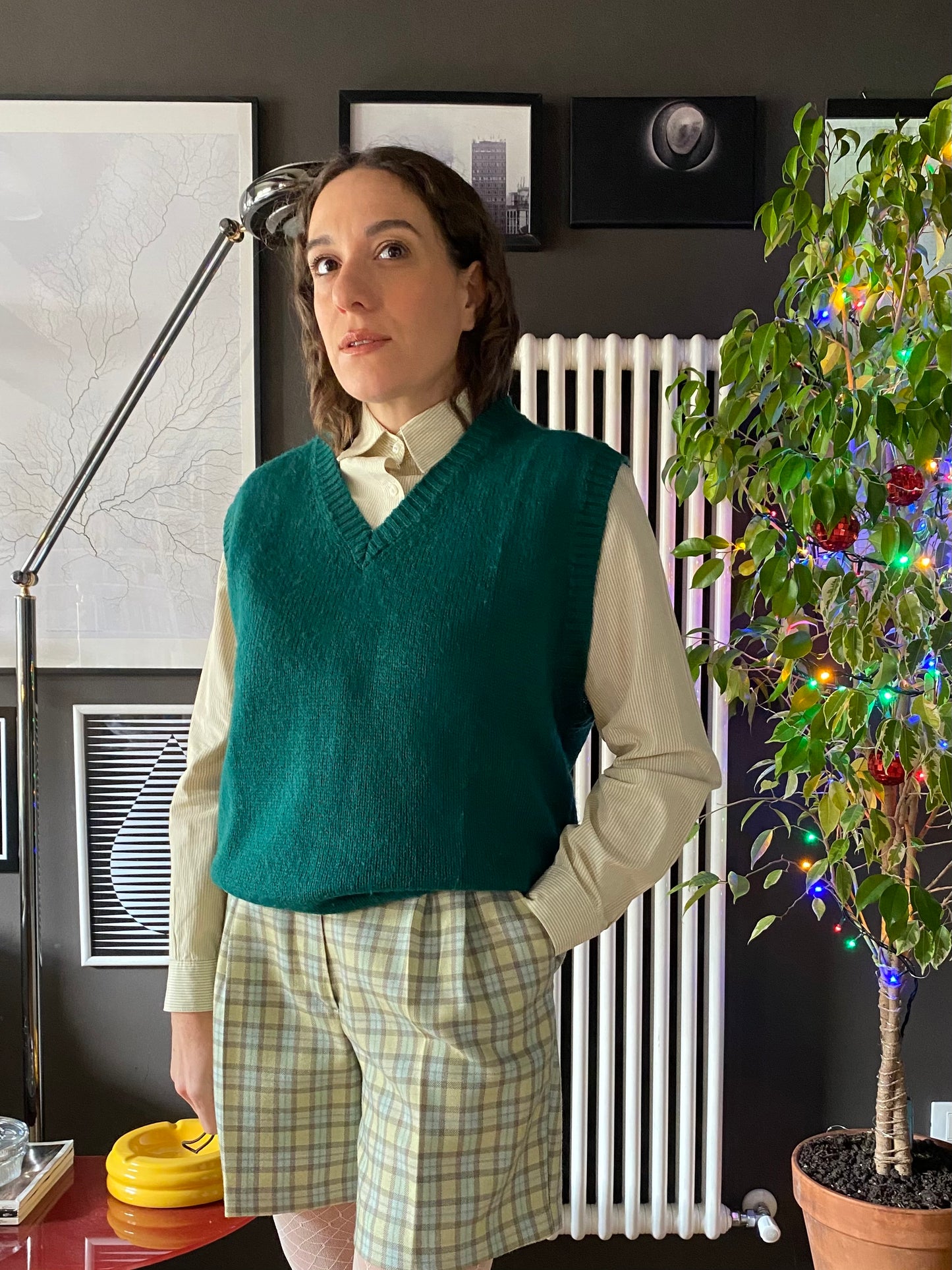 Gilet verde lana