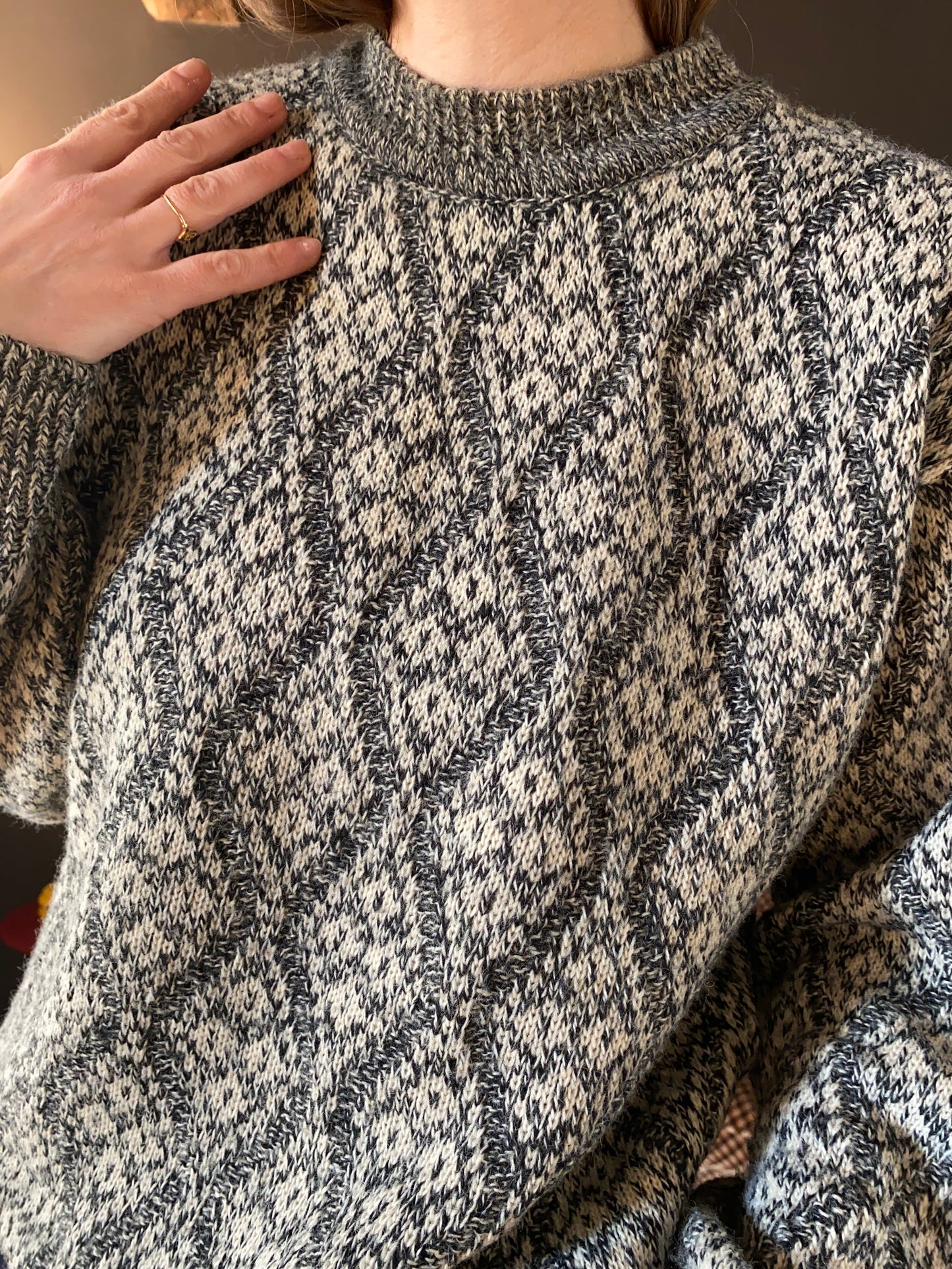 Maglione melange girocollo