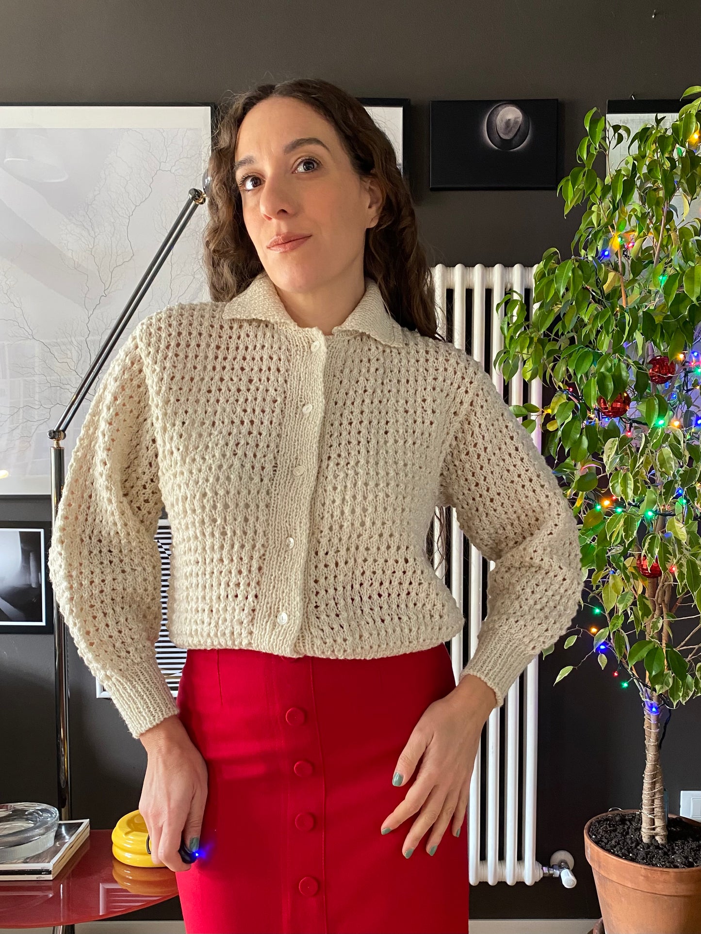 Cardigan a maglia anni 70