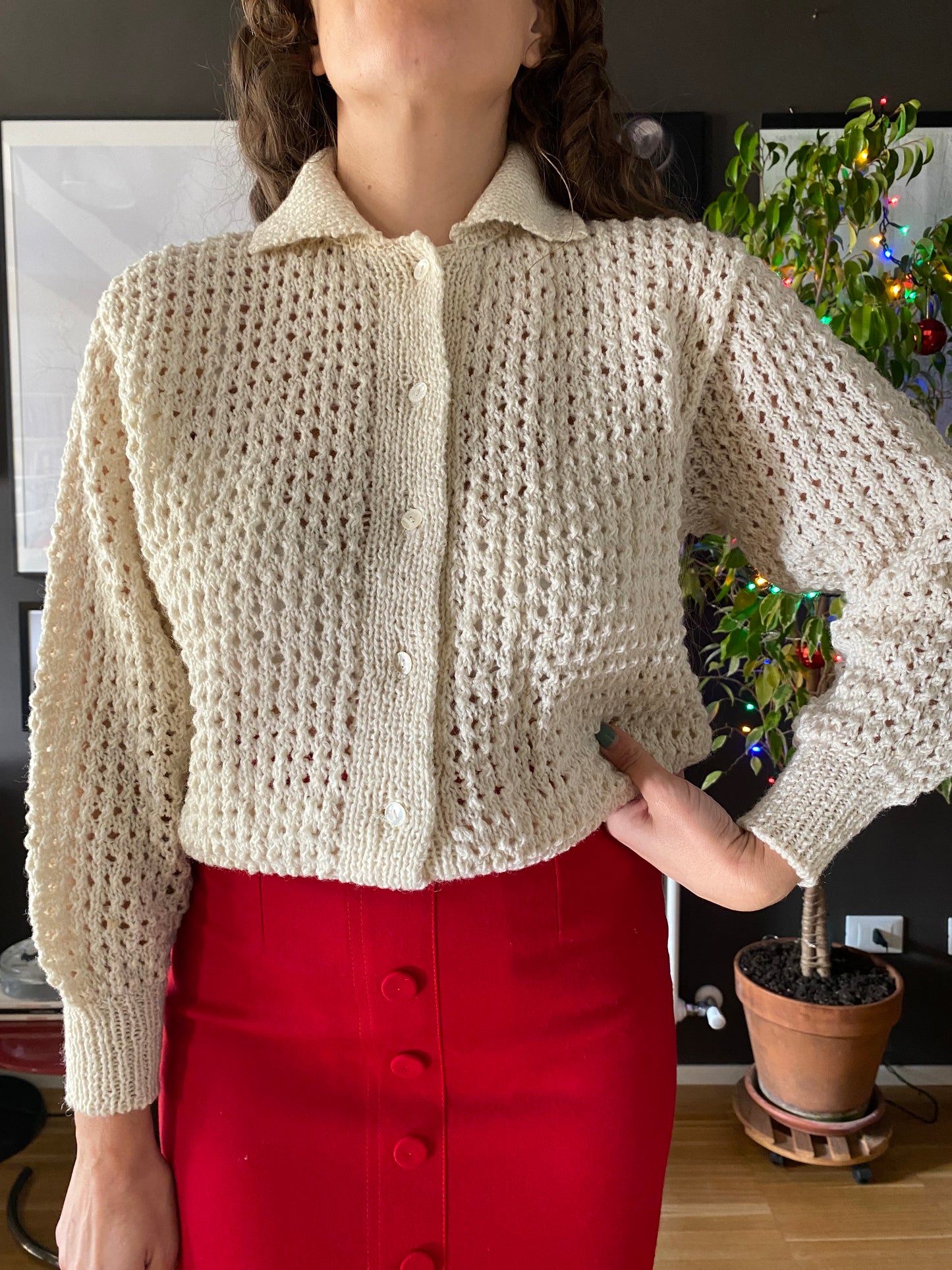 Cardigan a maglia anni 70