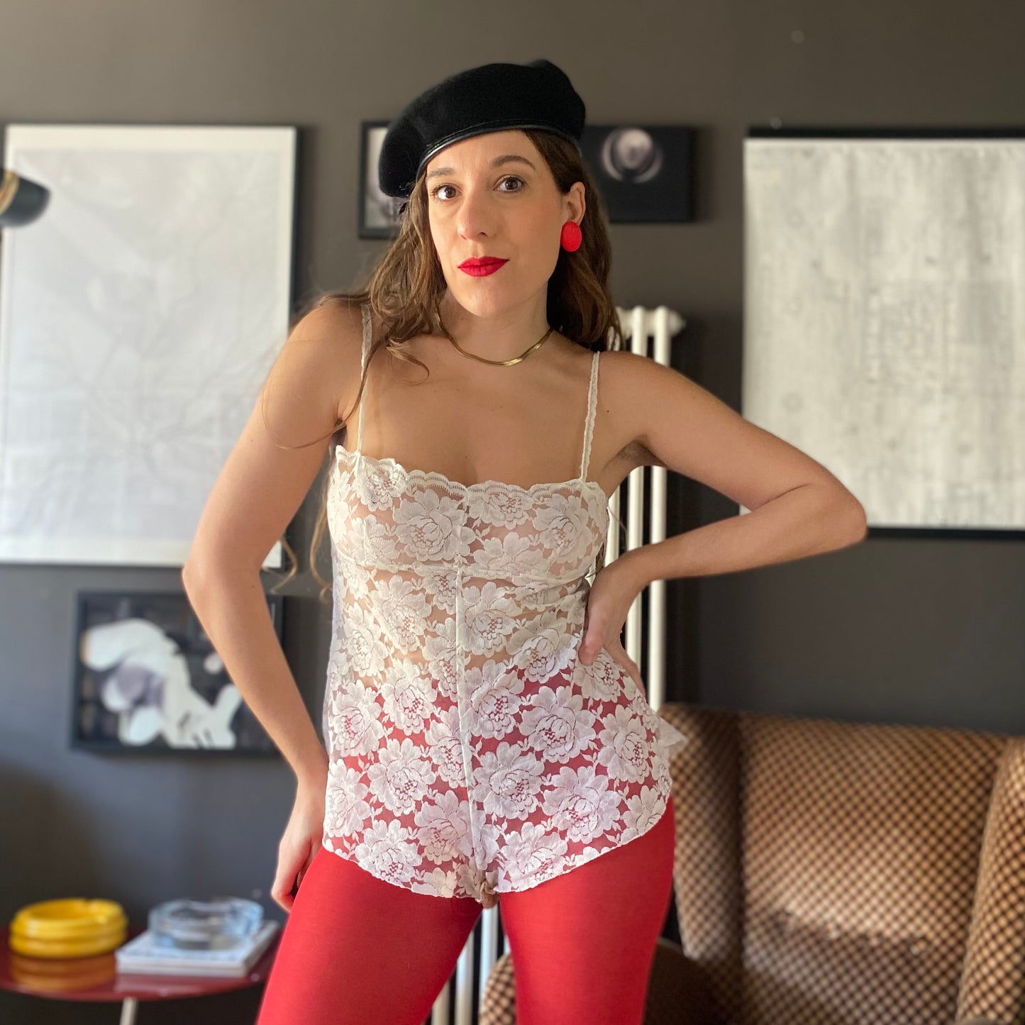 Body culotte in pizzo