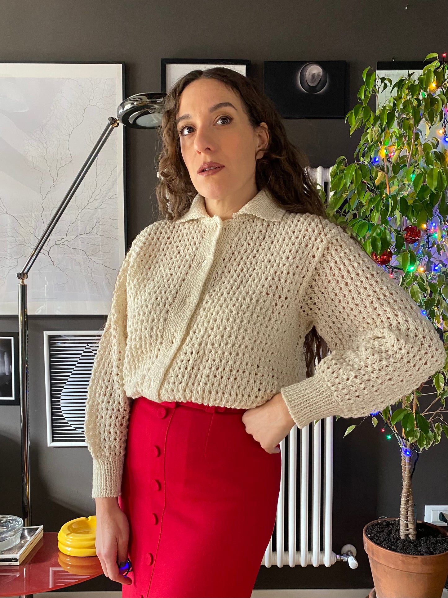 Cardigan a maglia anni 70