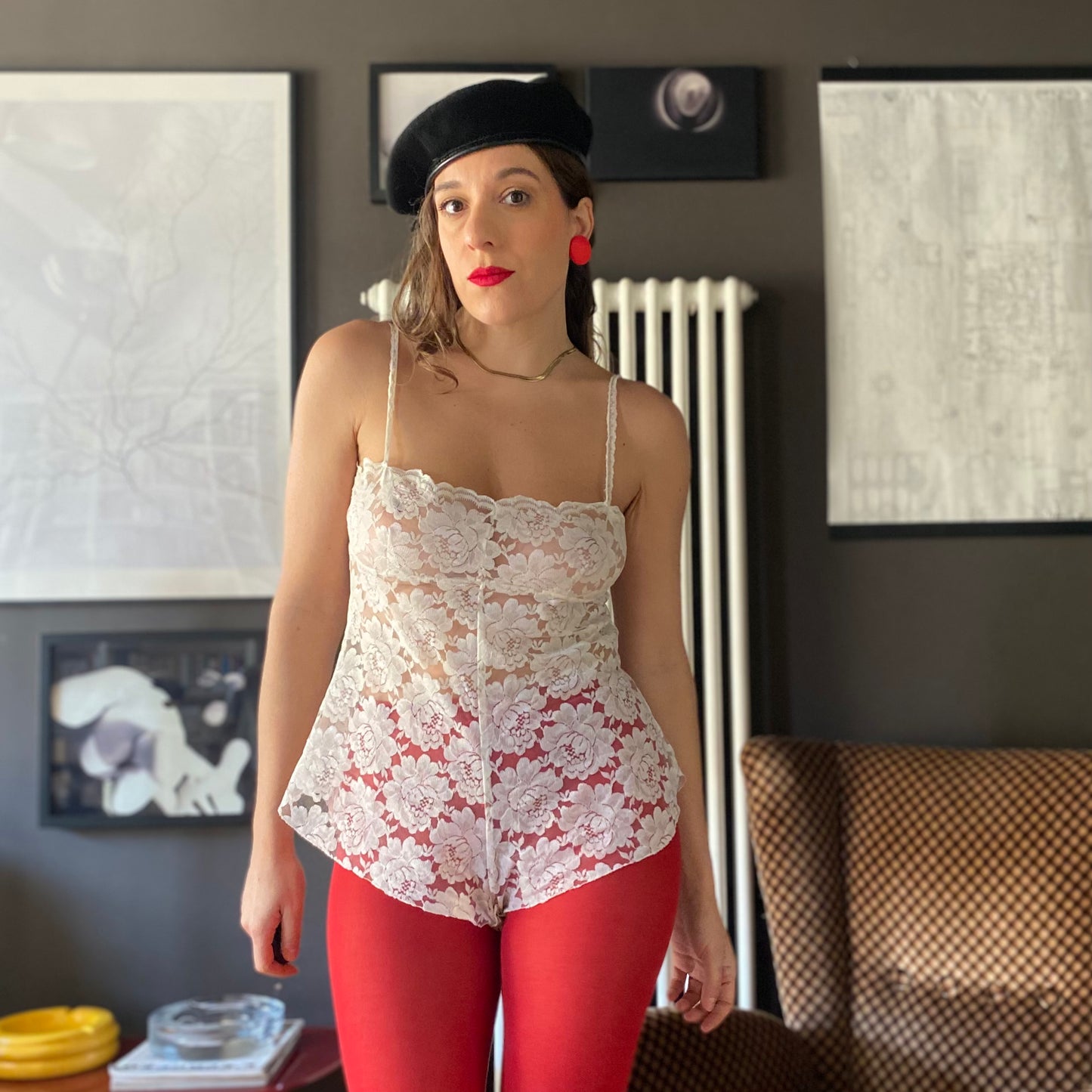 Body culotte in pizzo