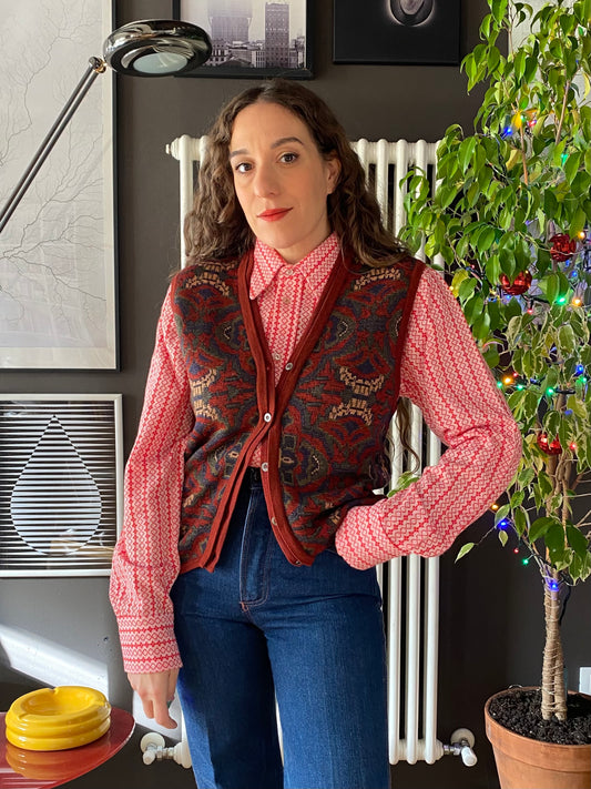 Gilet tapestry vintage