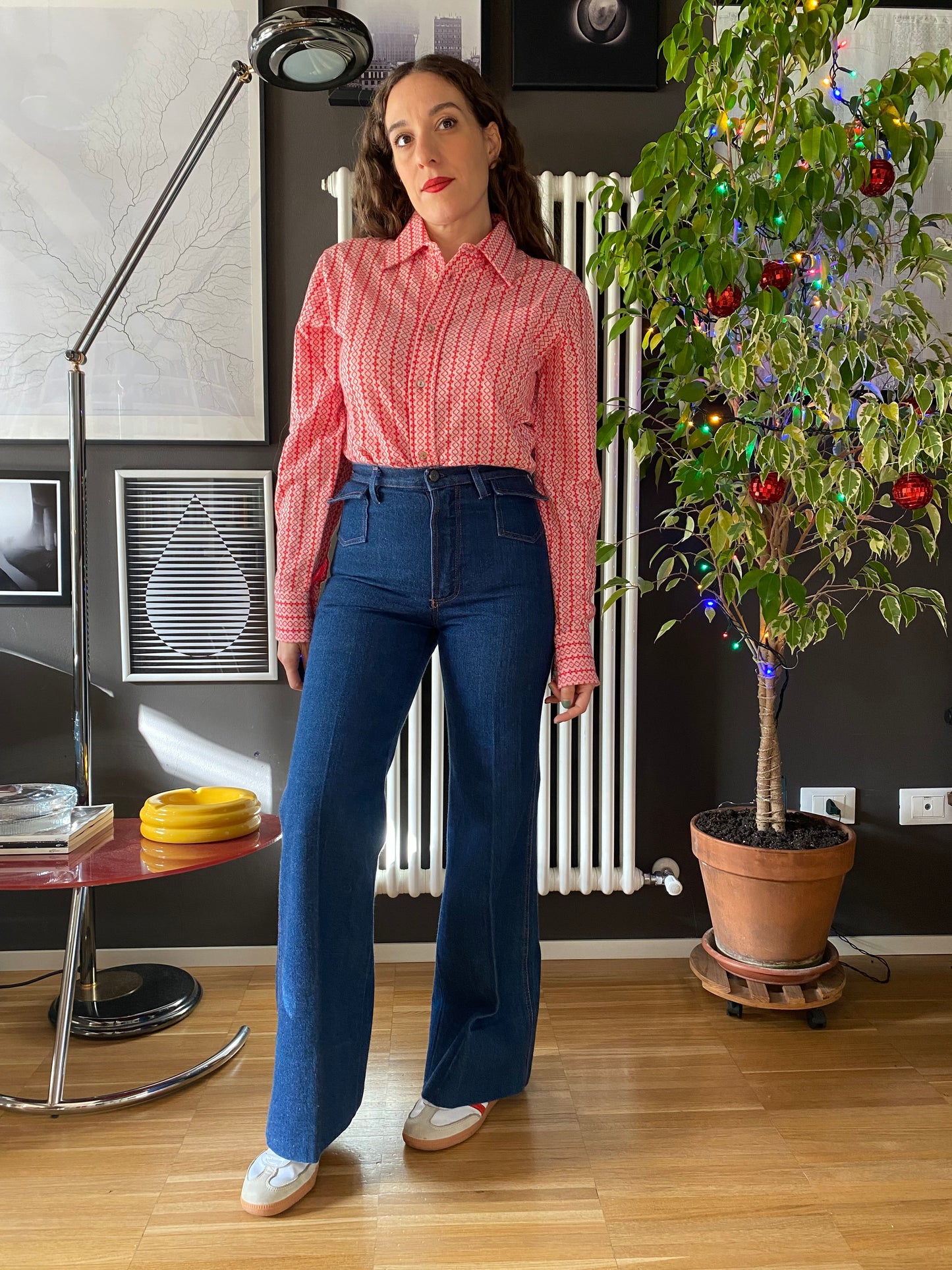 Jeans stile anni 70 vita alta