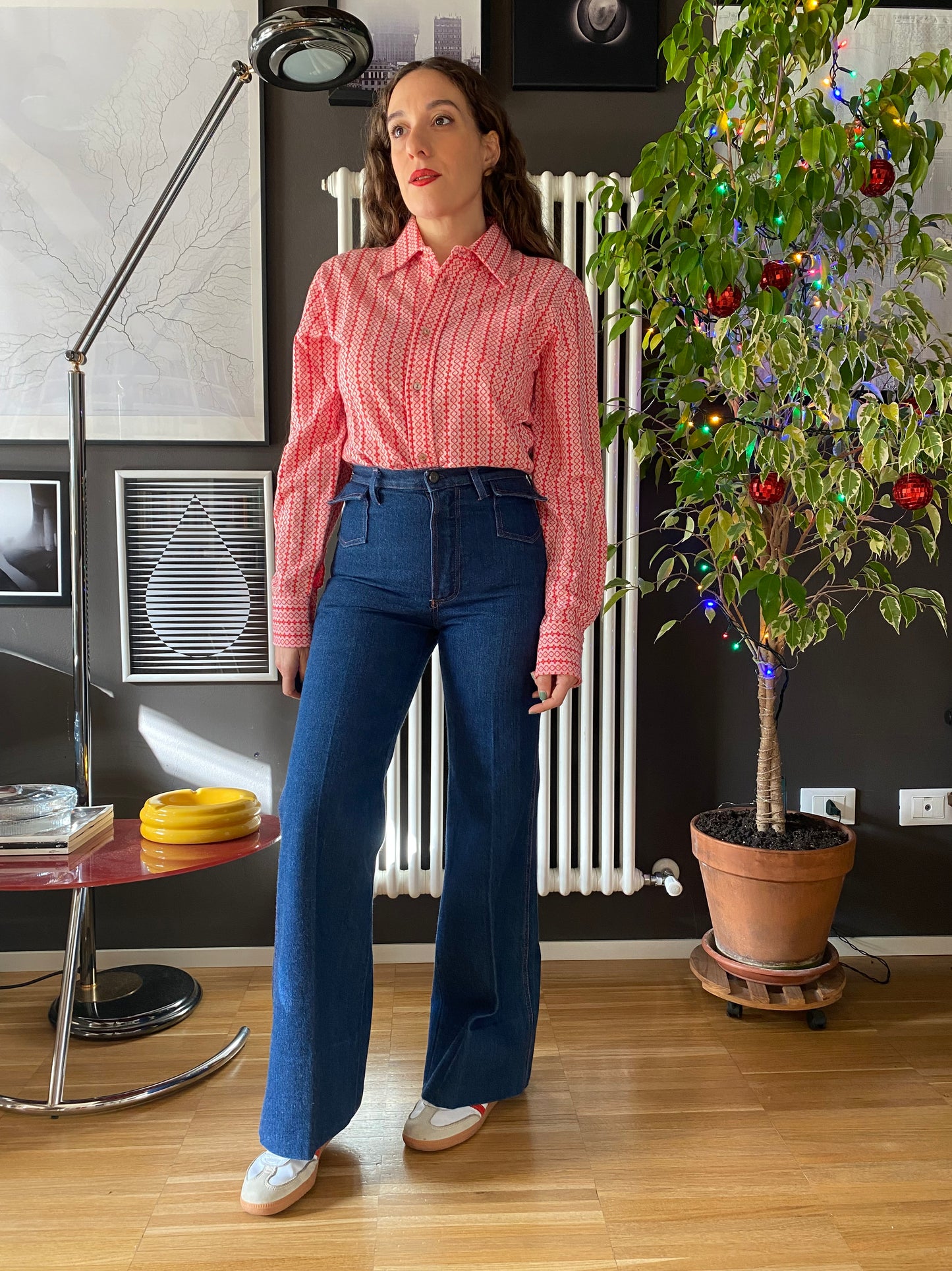 Jeans stile anni 70 vita alta