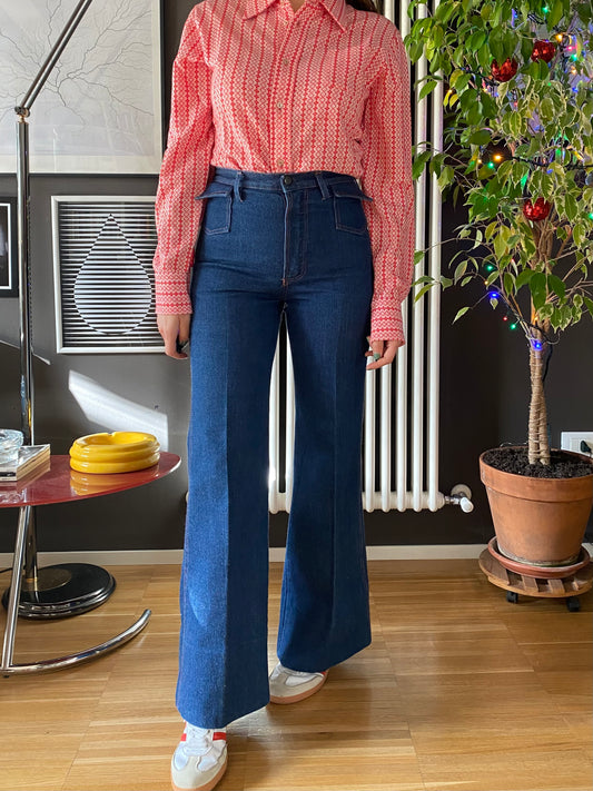 Jeans stile anni 70 vita alta