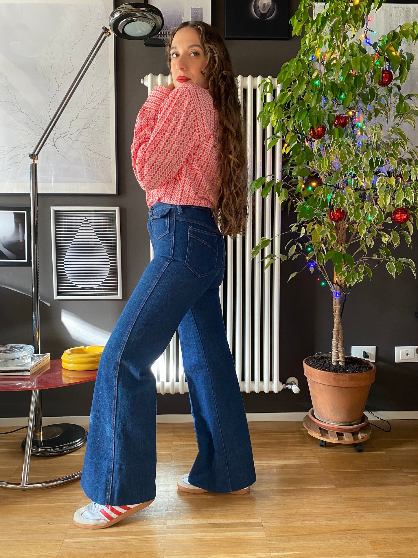 Jeans stile anni 70 vita alta