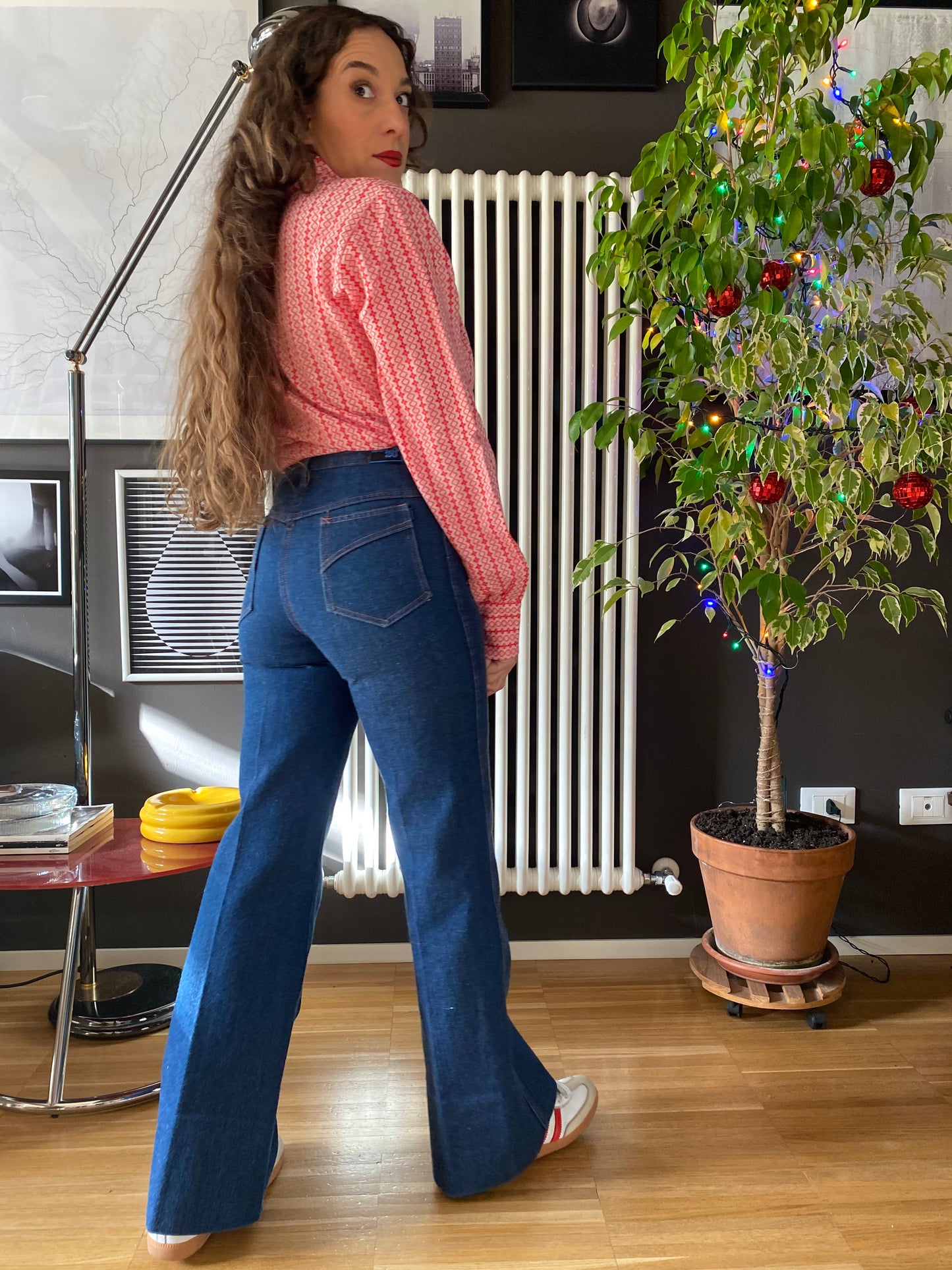 Jeans stile anni 70 vita alta