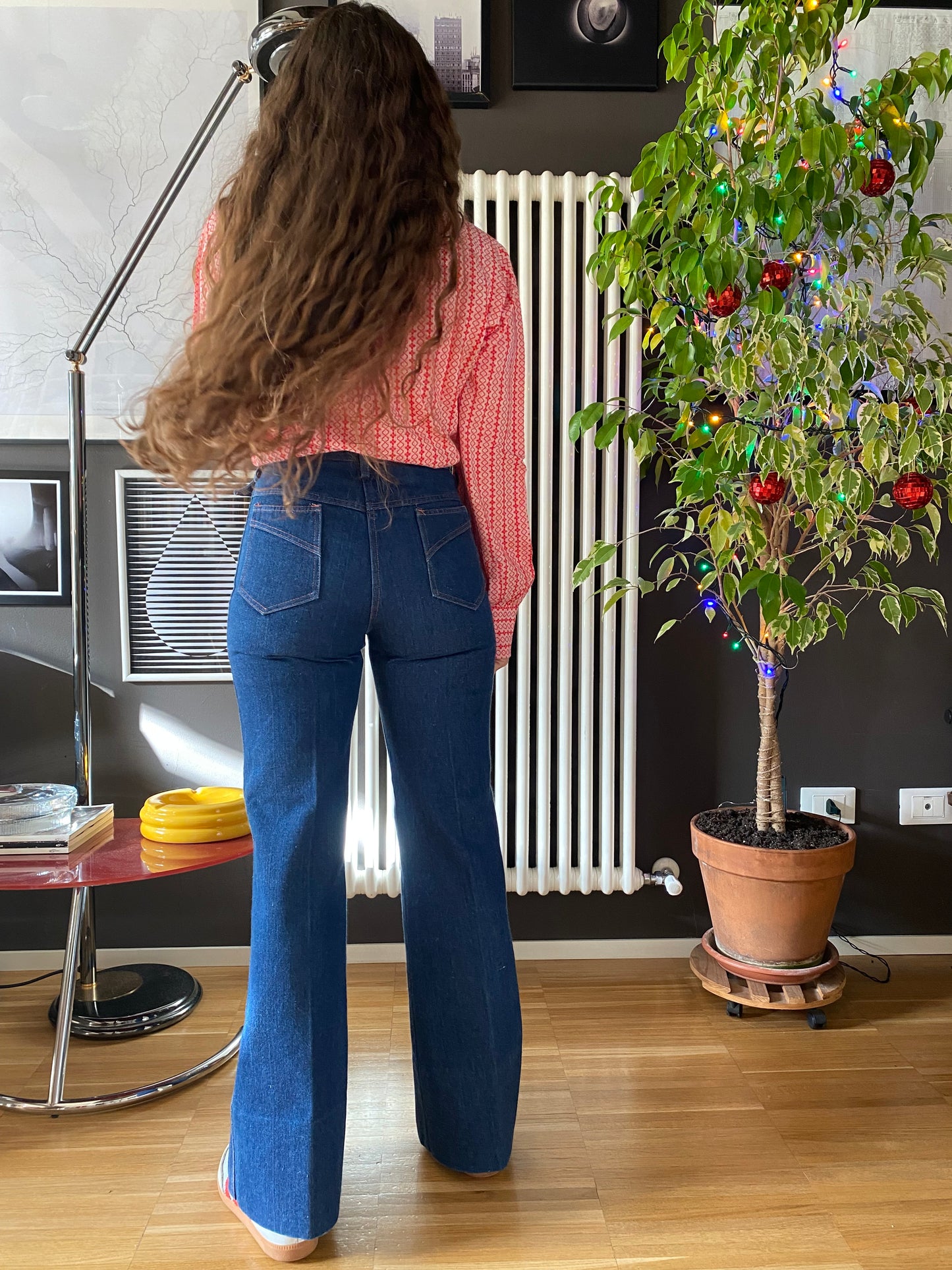 Jeans stile anni 70 vita alta