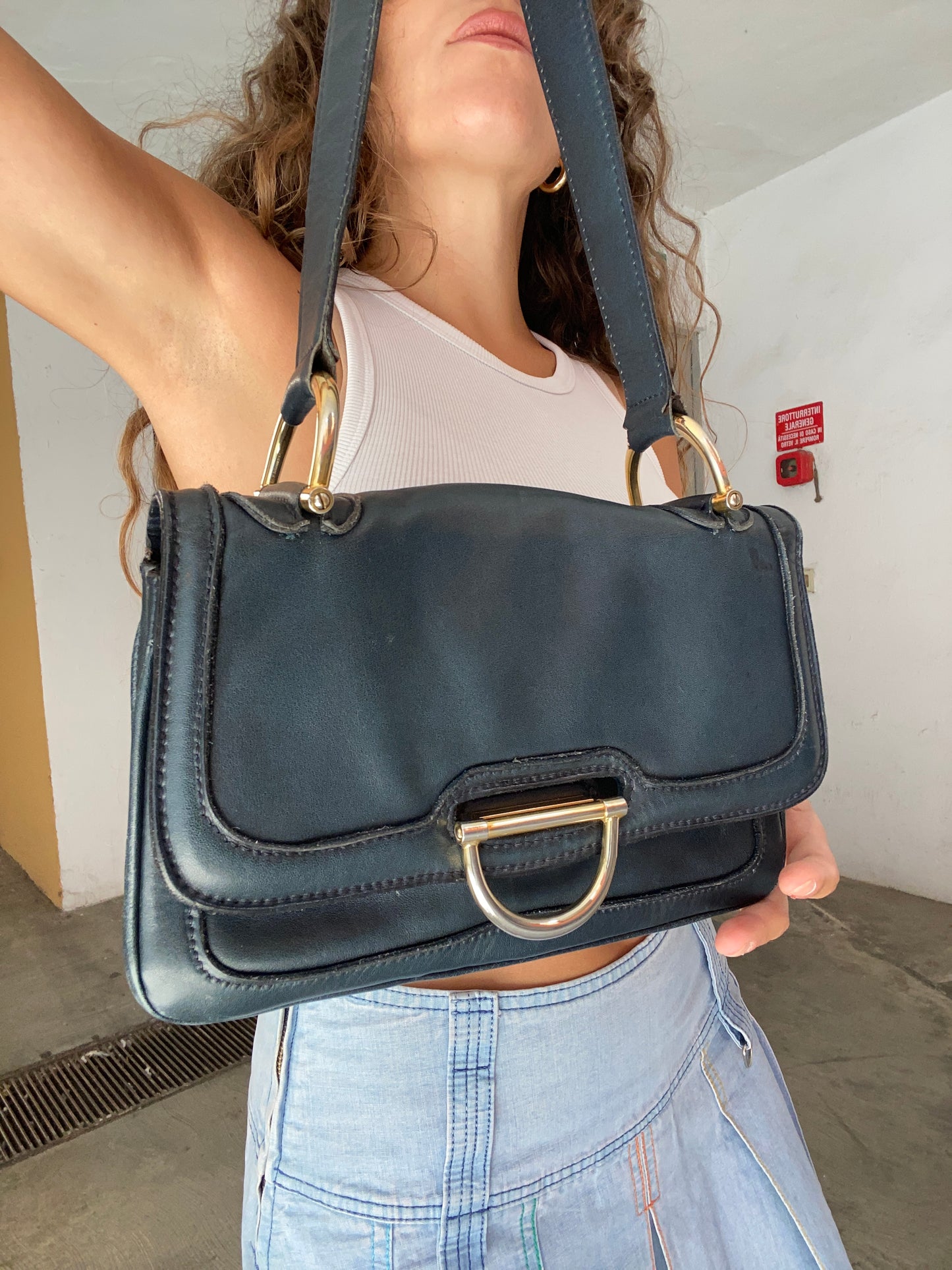 Borsa a spalla in pelle vintage