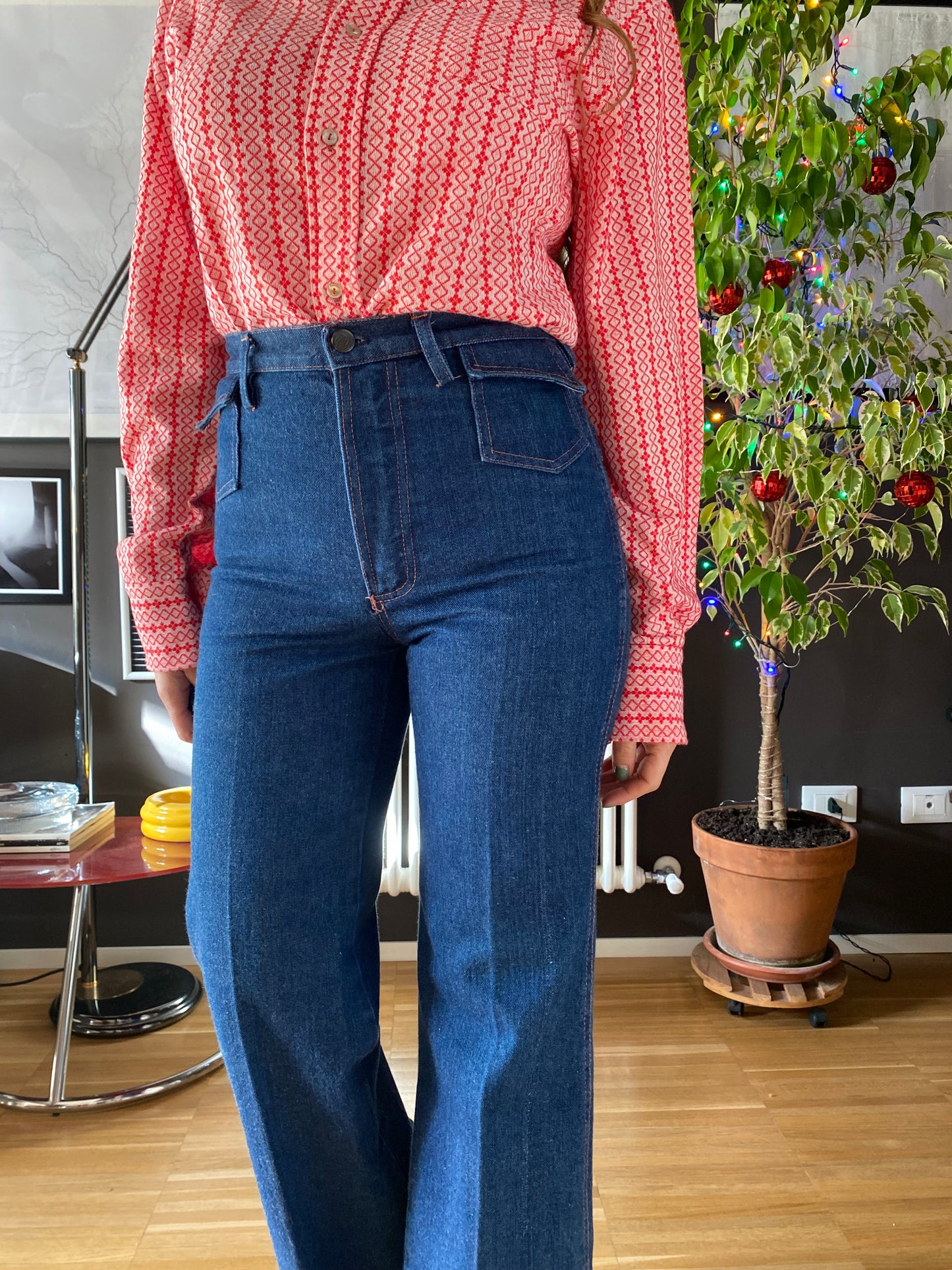 Jeans stile anni 70 vita alta