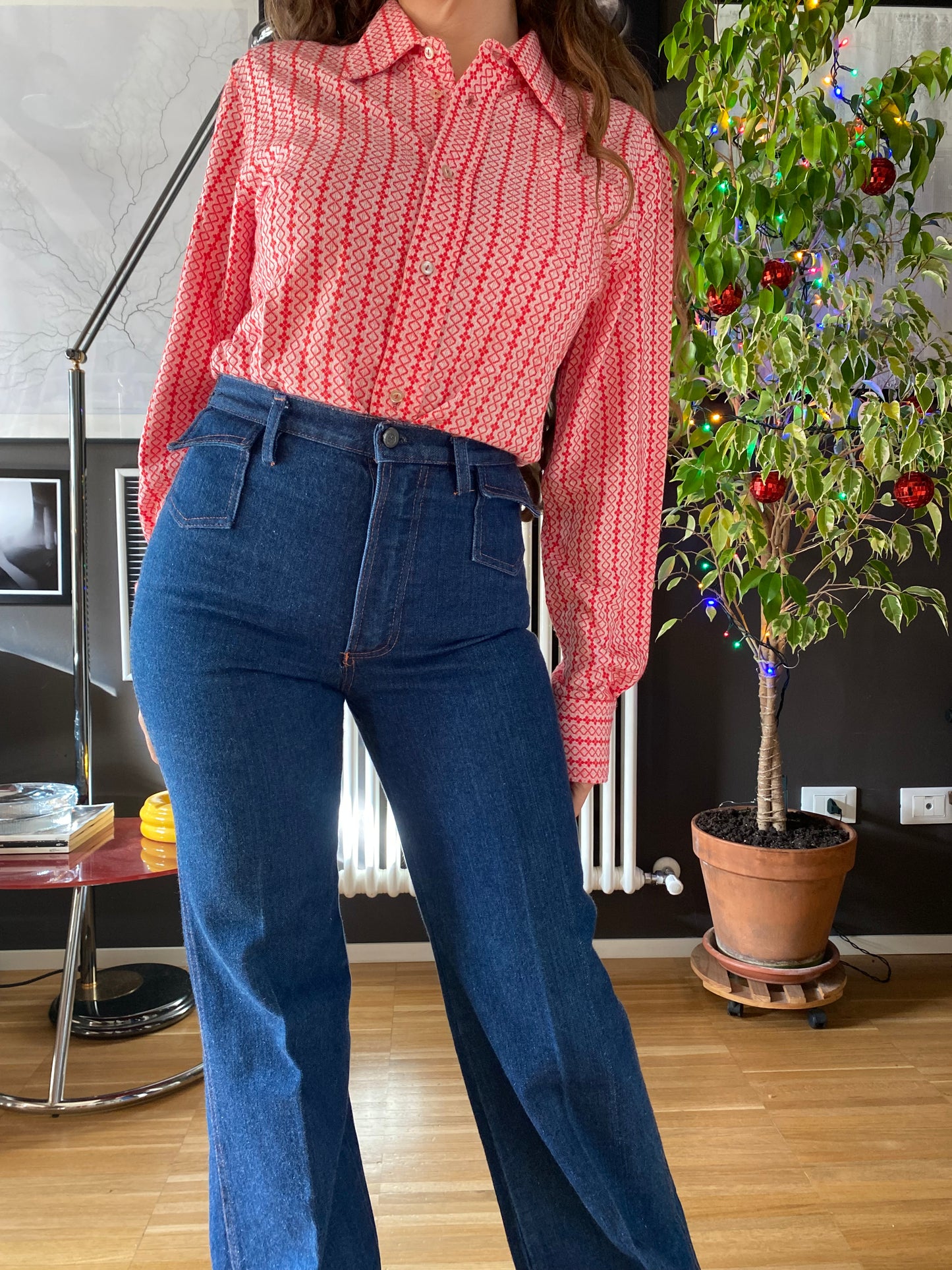 Jeans stile anni 70 vita alta