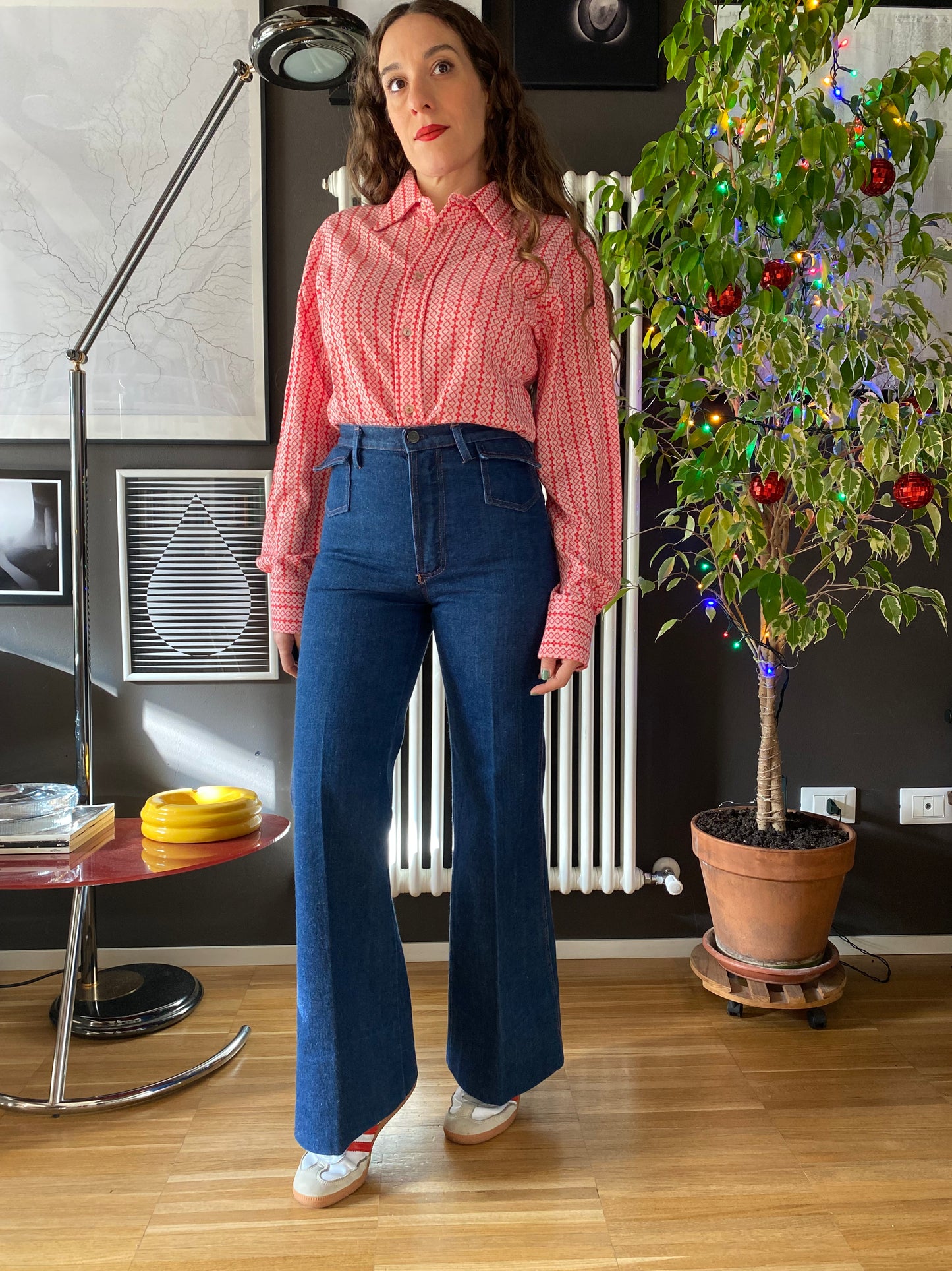 Jeans stile anni 70 vita alta