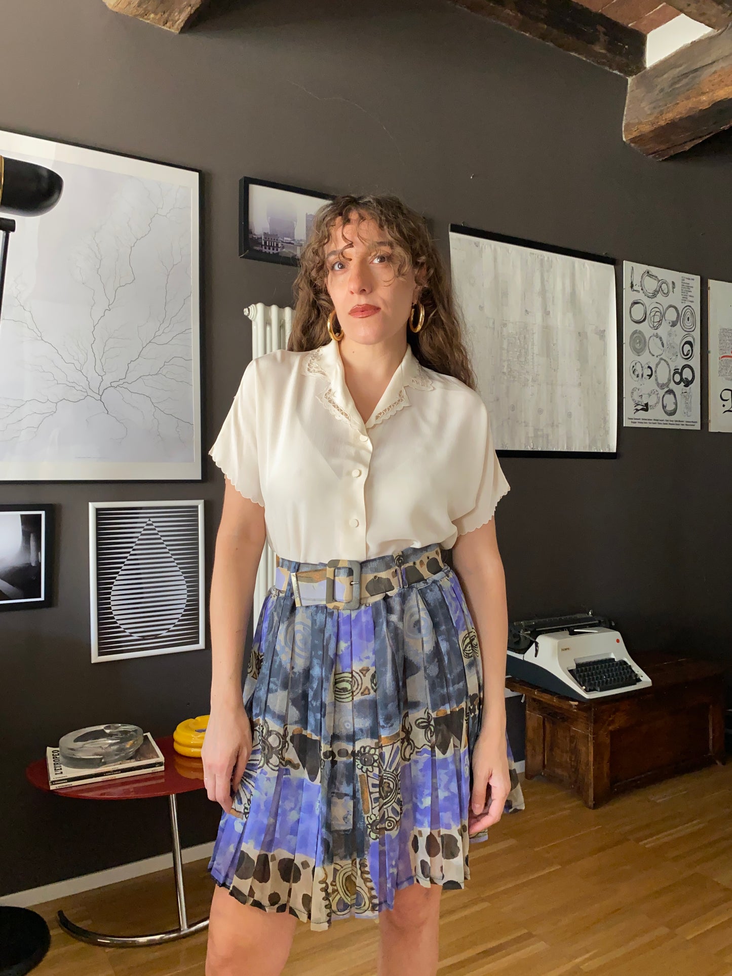 Camicia in seta con ricami