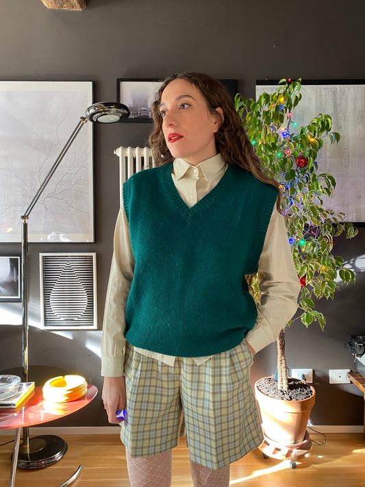 Gilet verde lana