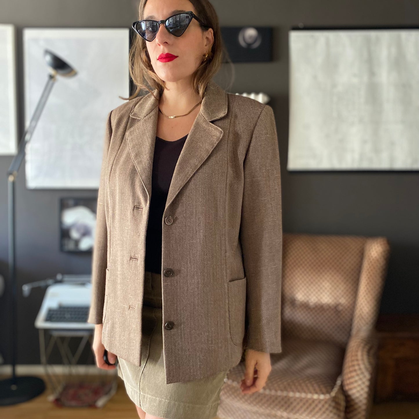 Blazer vintage spigato